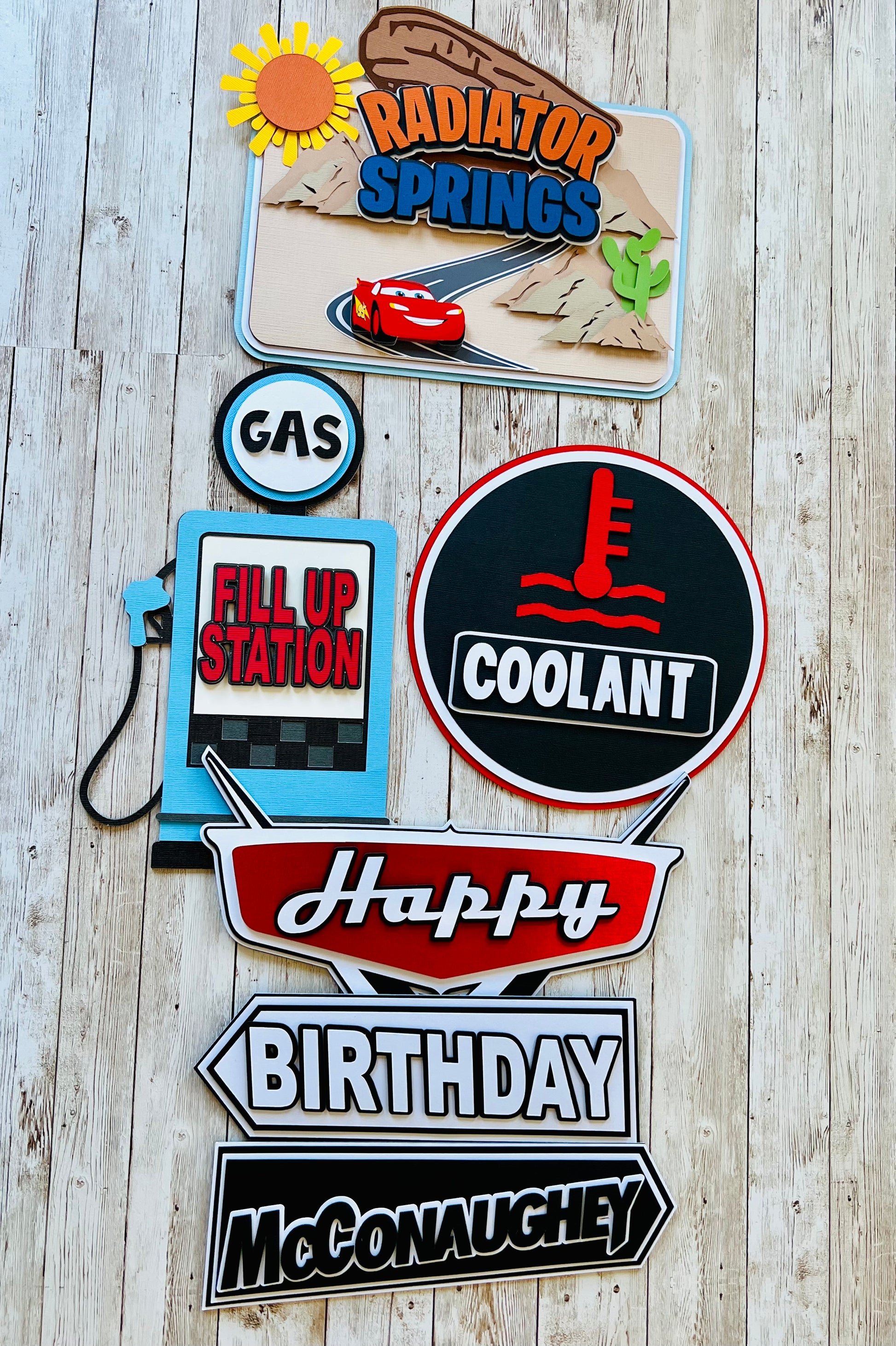 cars party signs