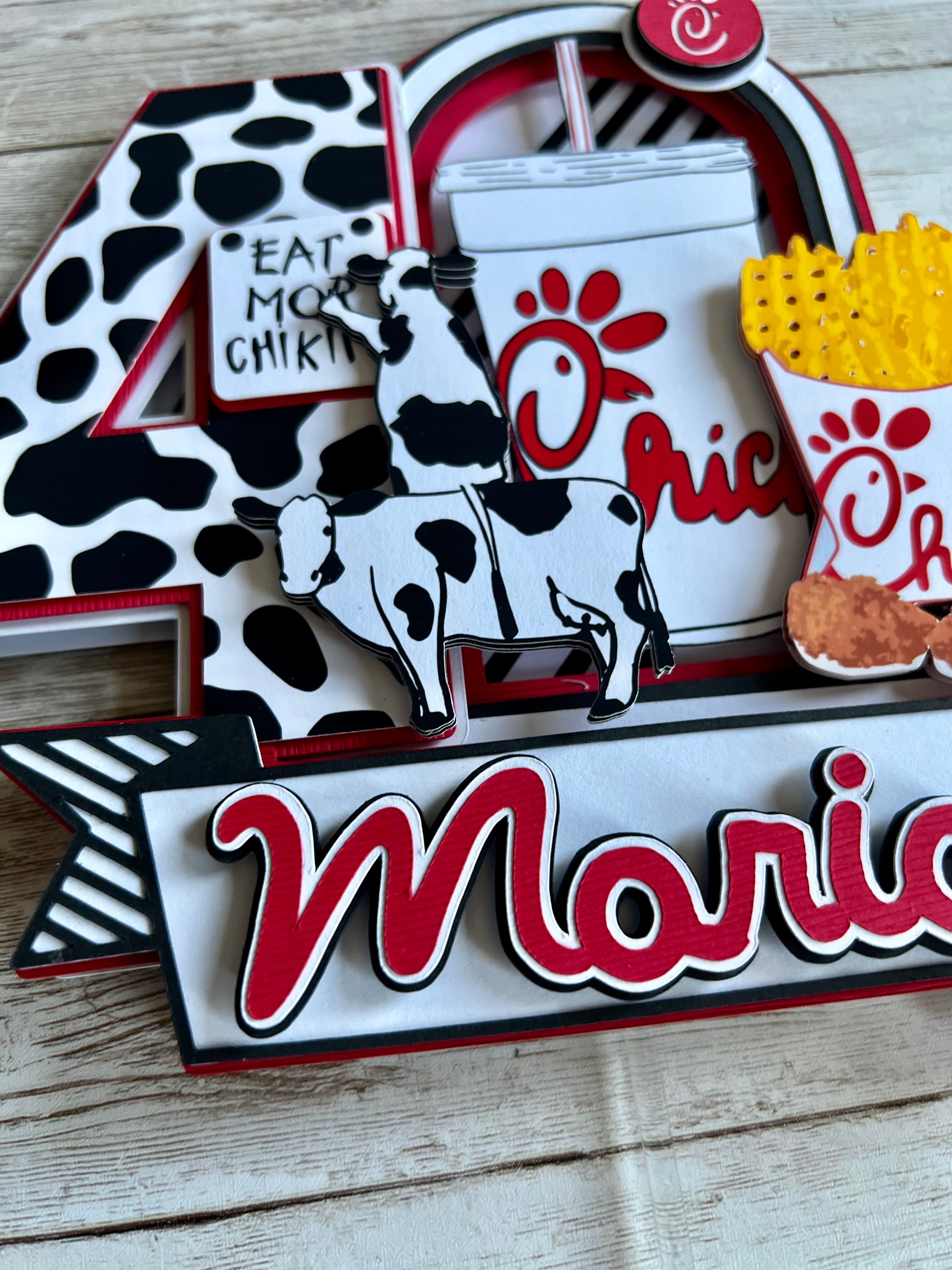 Eat More Chicken Cake Topper