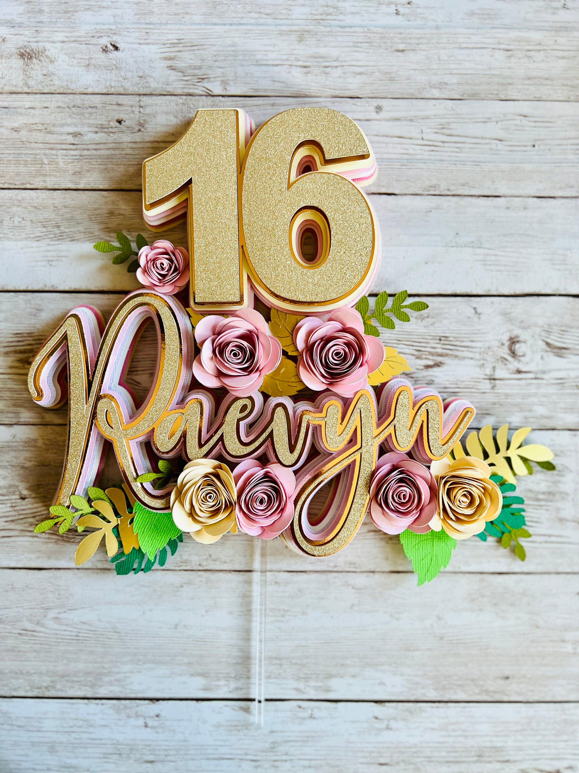 Flowers Cake Topper