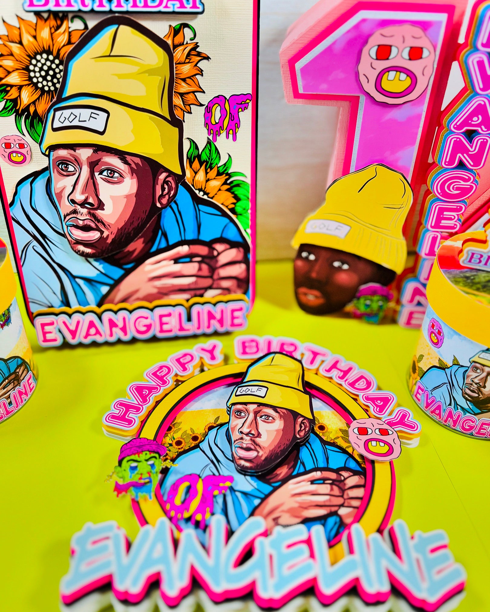 Cherry Bomb Tyler the Creator 3D numbers