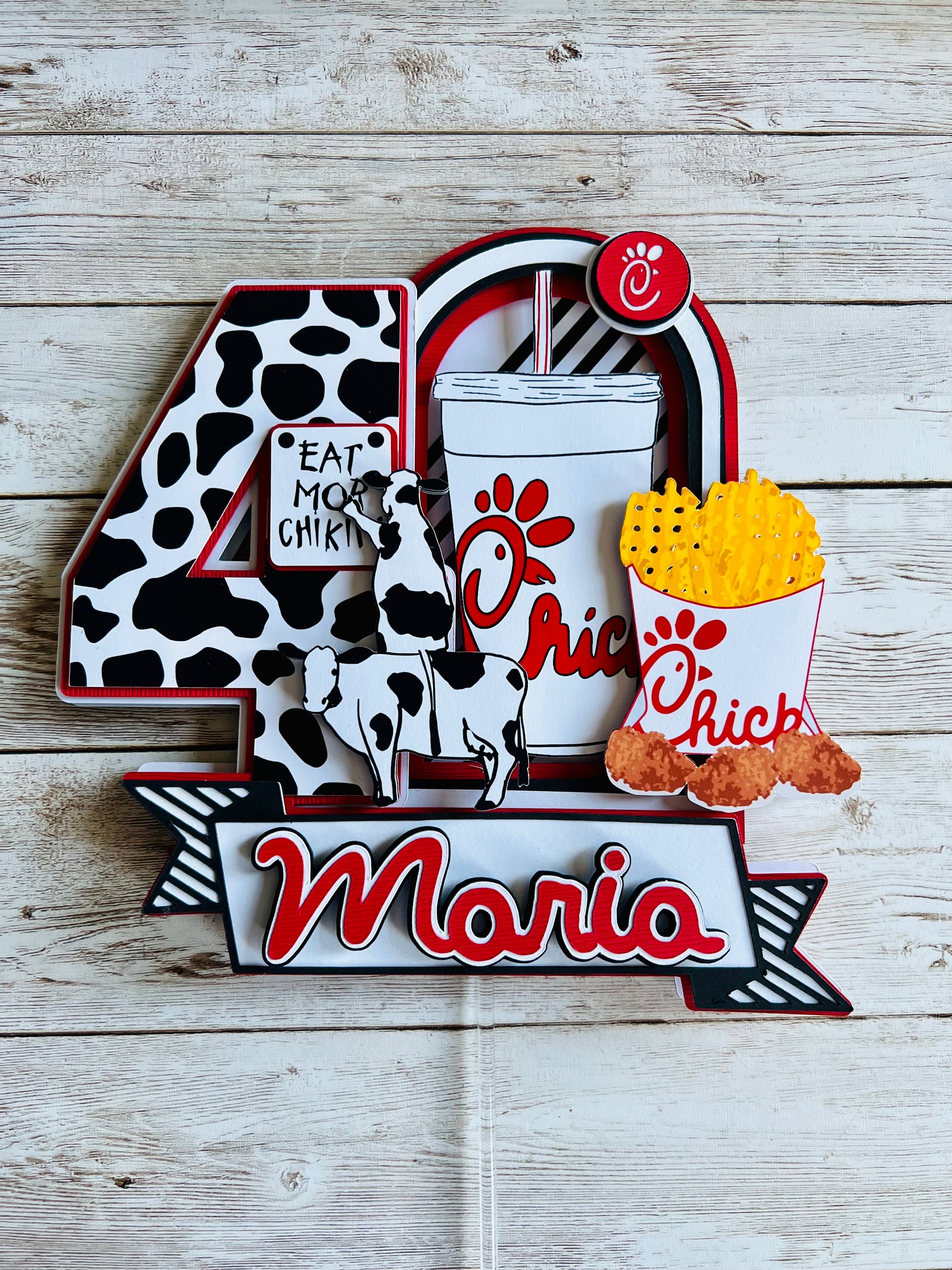 Eat More Chicken Cake Topper