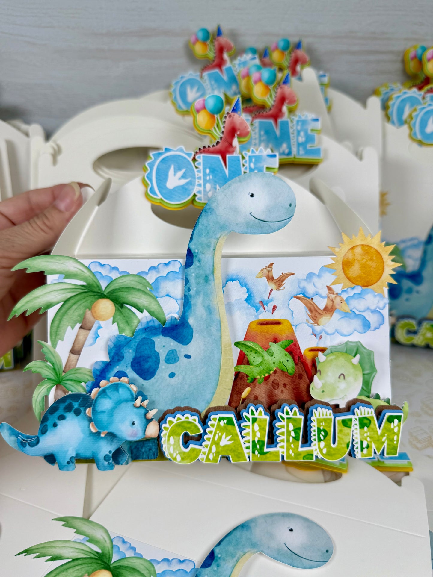 Dino favor boxes