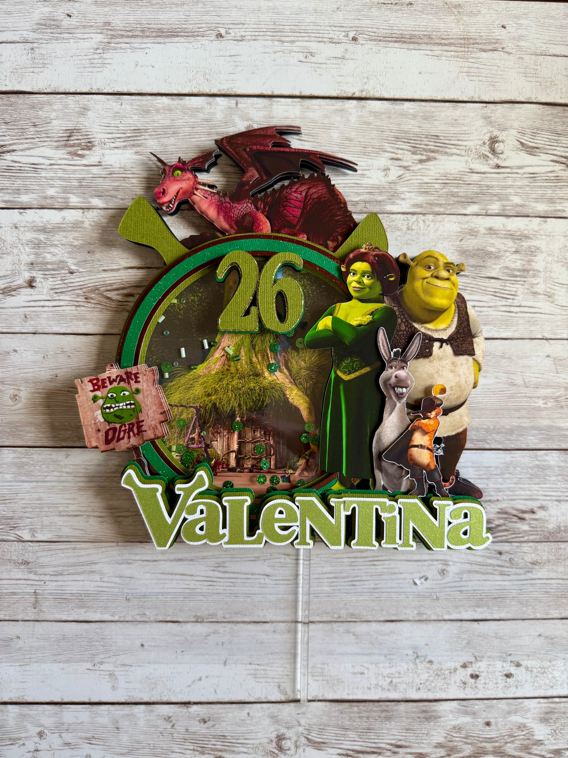 Shrek cake topper