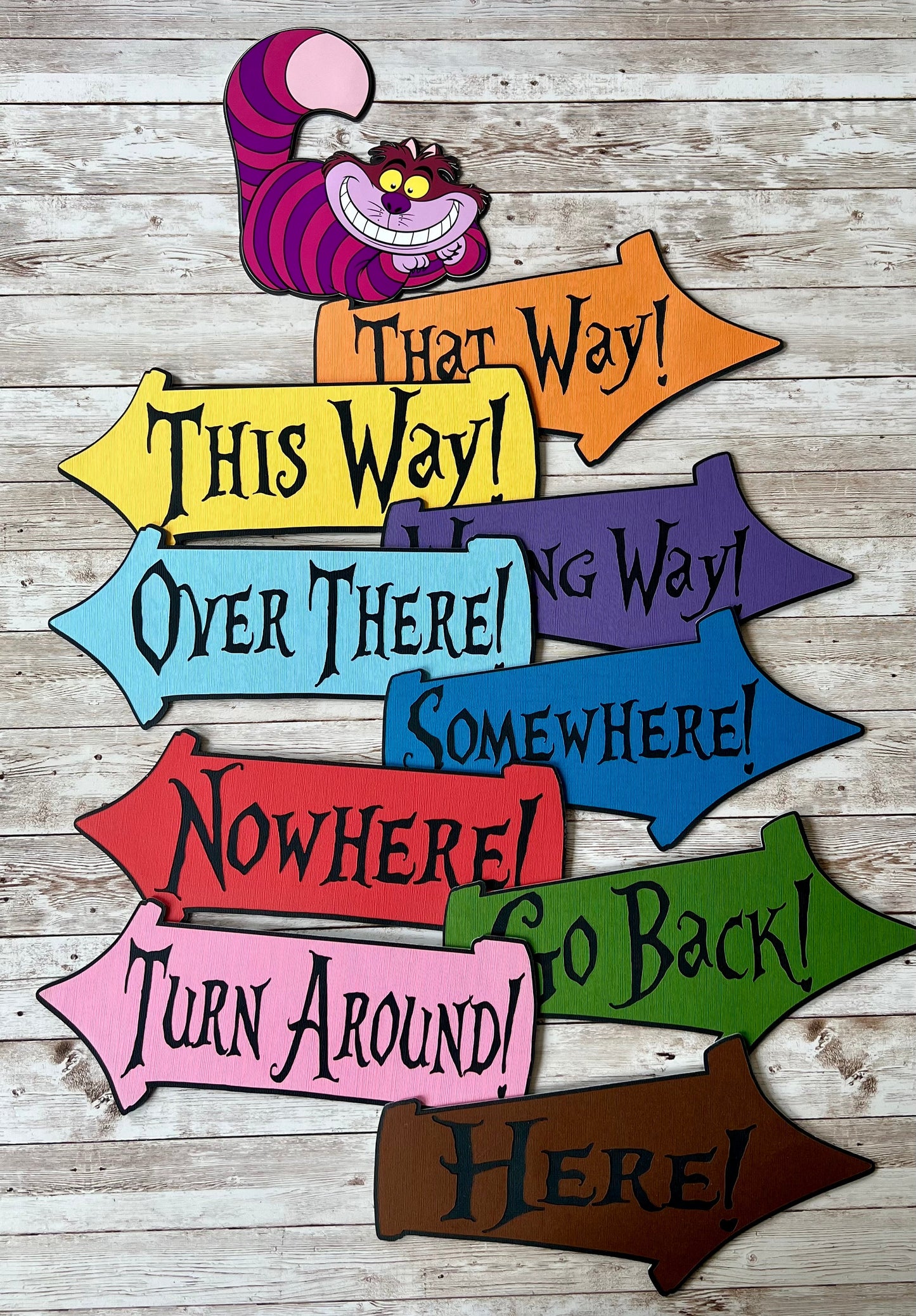 alice in wonderland party signs