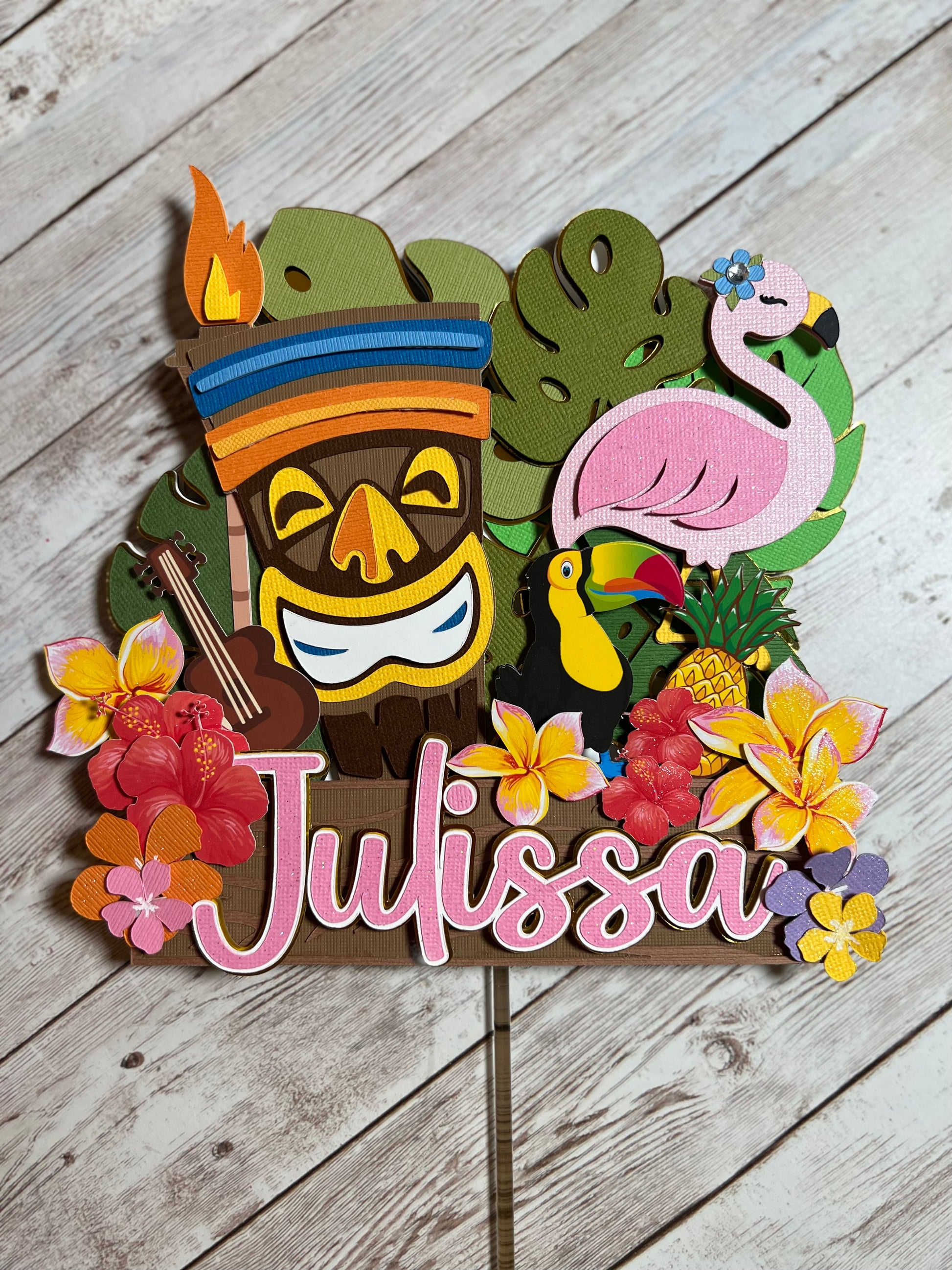 Hawaiian cake topper