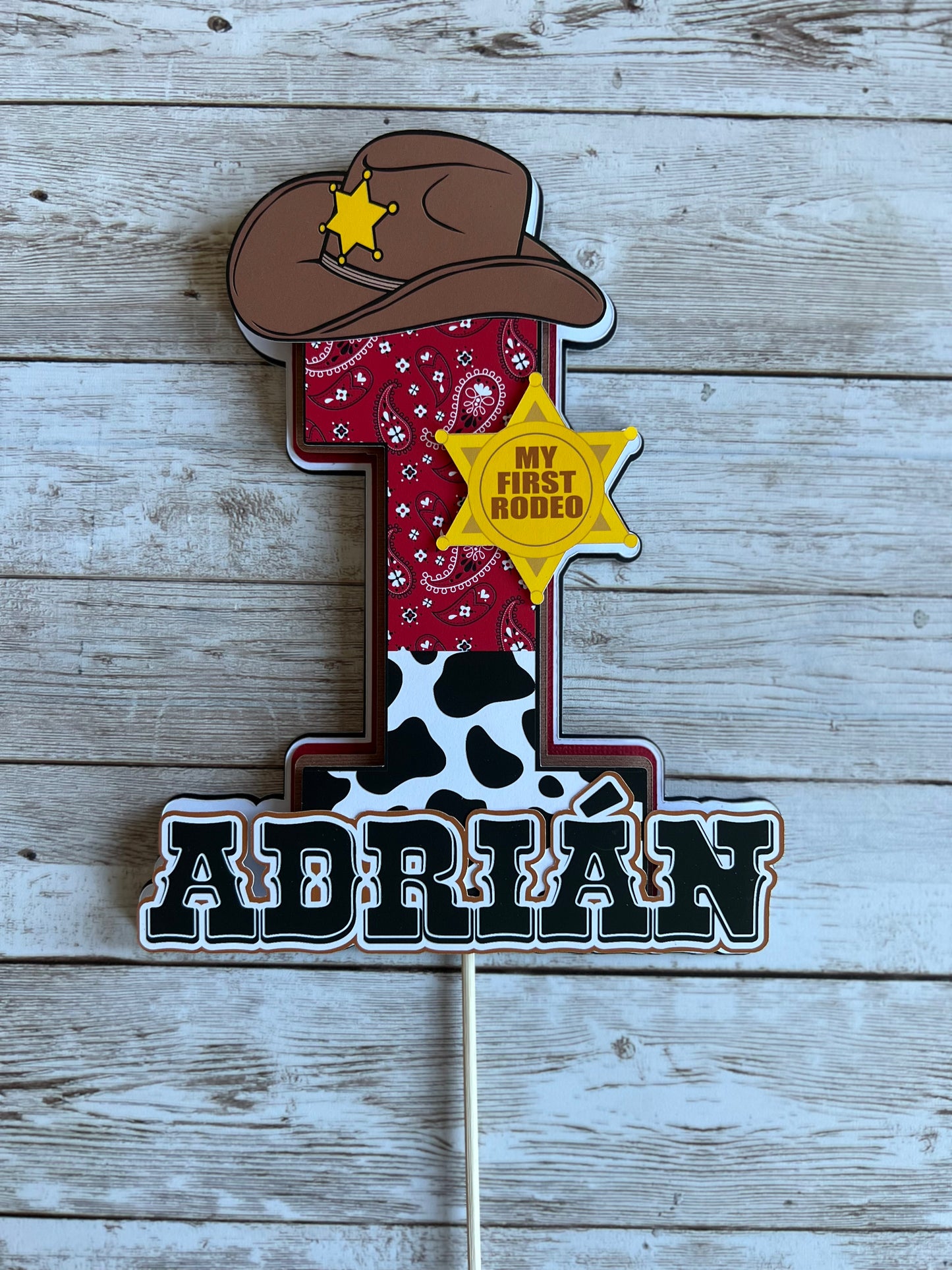 My first rodeo centerpiece