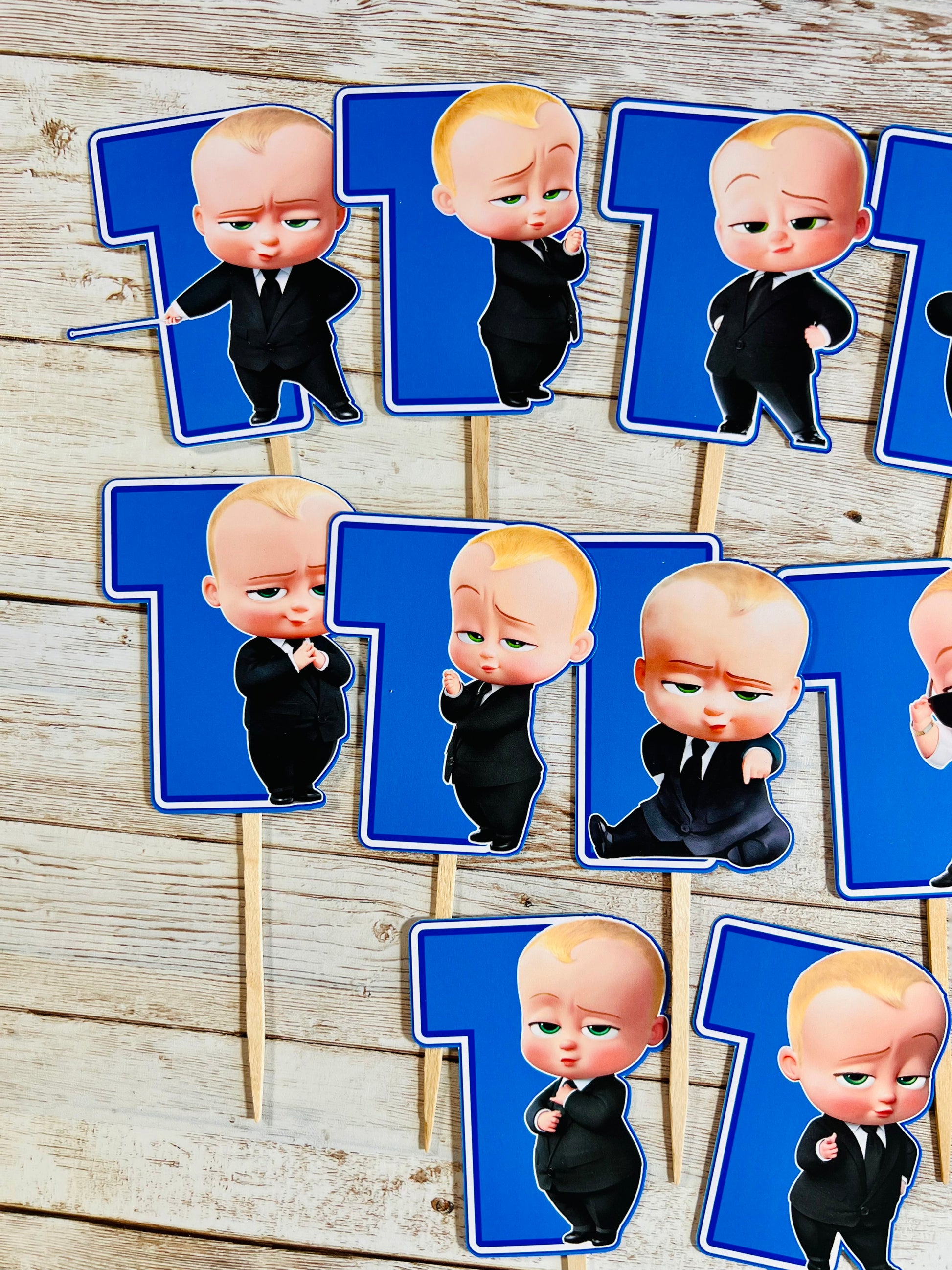 Boss baby cupcake toppers