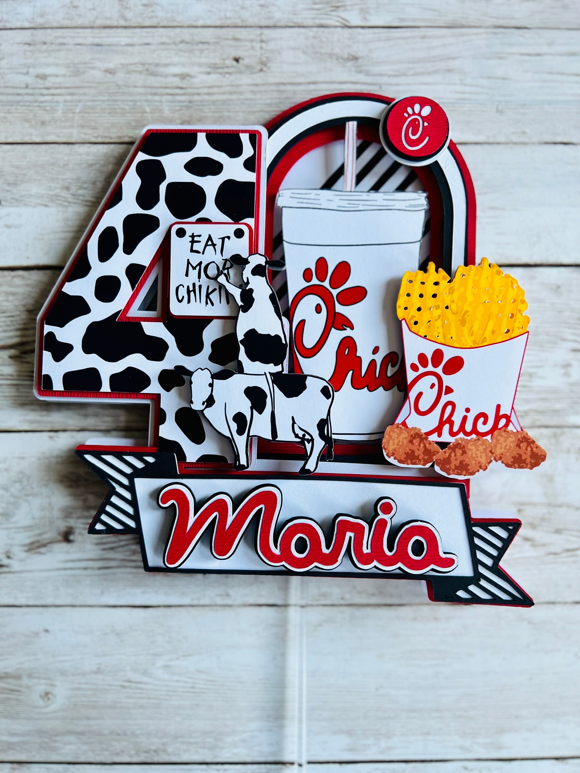Eat More Chicken Cake Topper