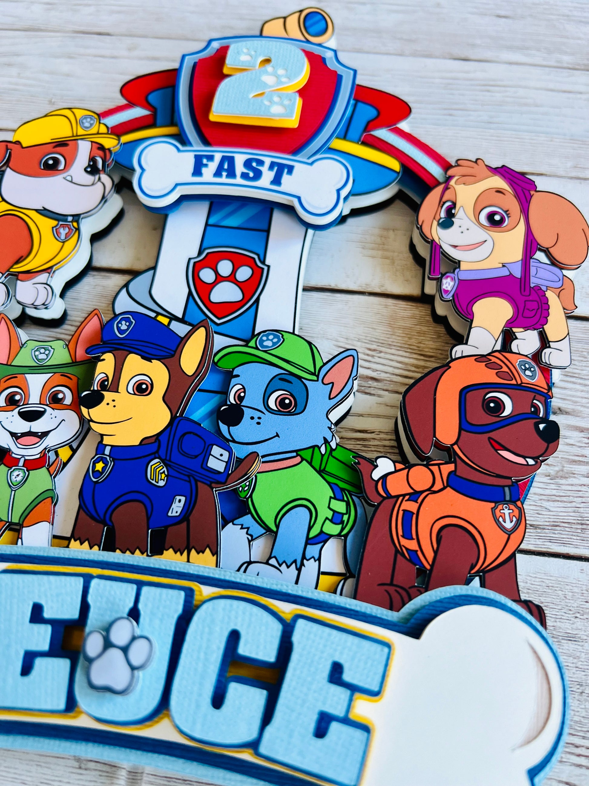 Paw patrol cake topper