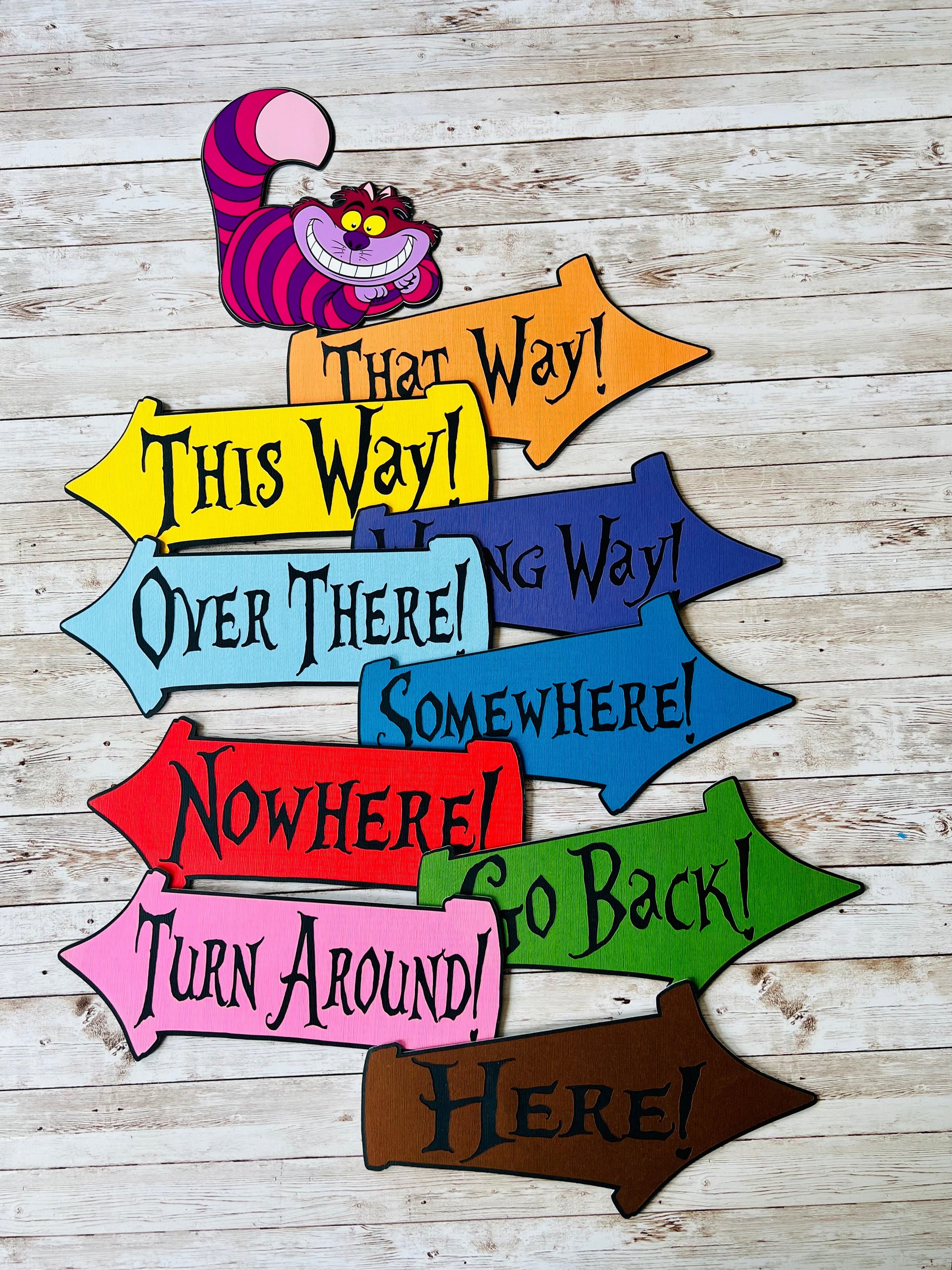 alice in wonderland party signs