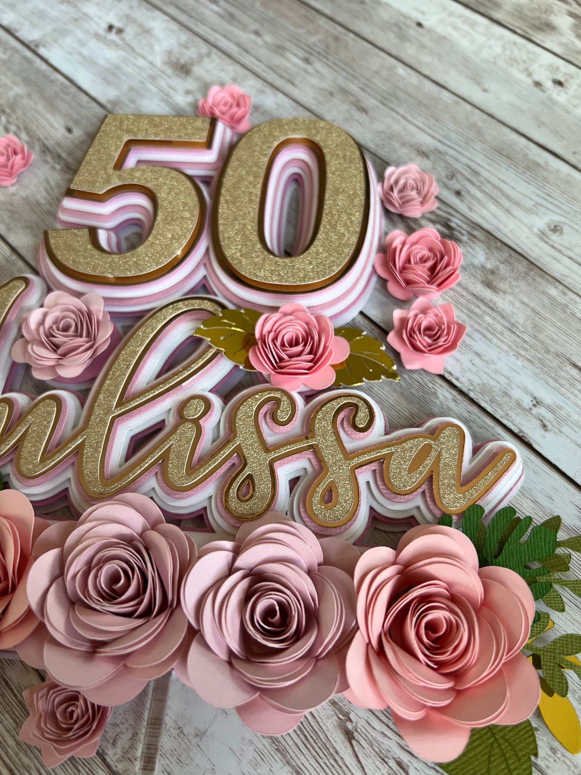 Flower cake topper