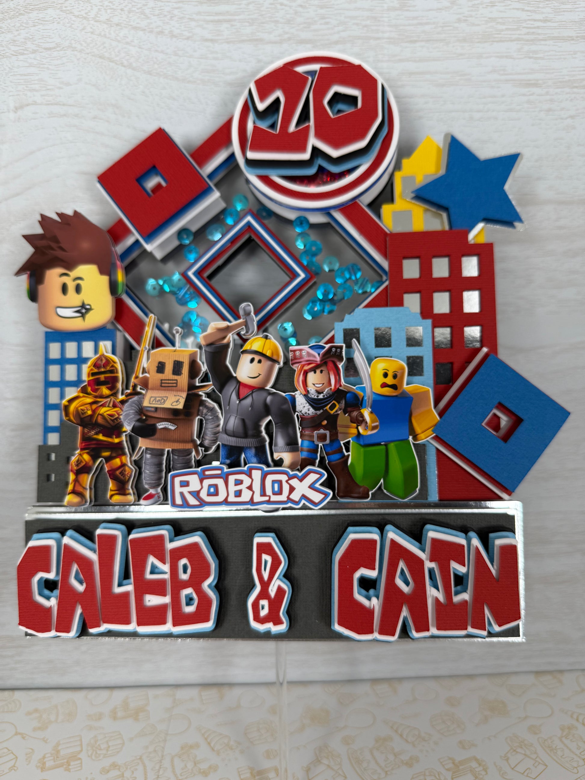 Roblox Cake Topper