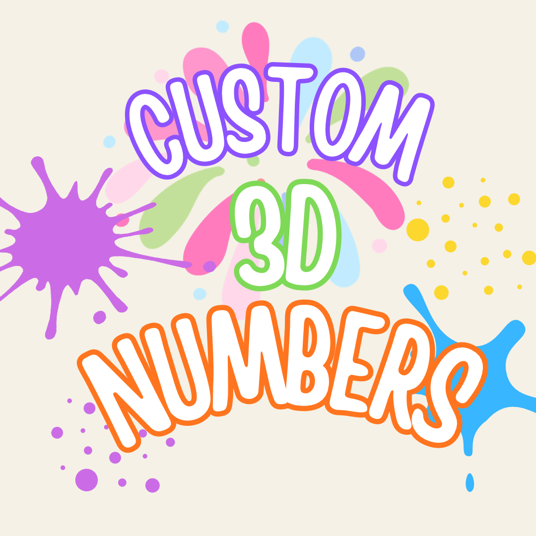 CUSTOM 3D NUMBERS – Yoryina Creations