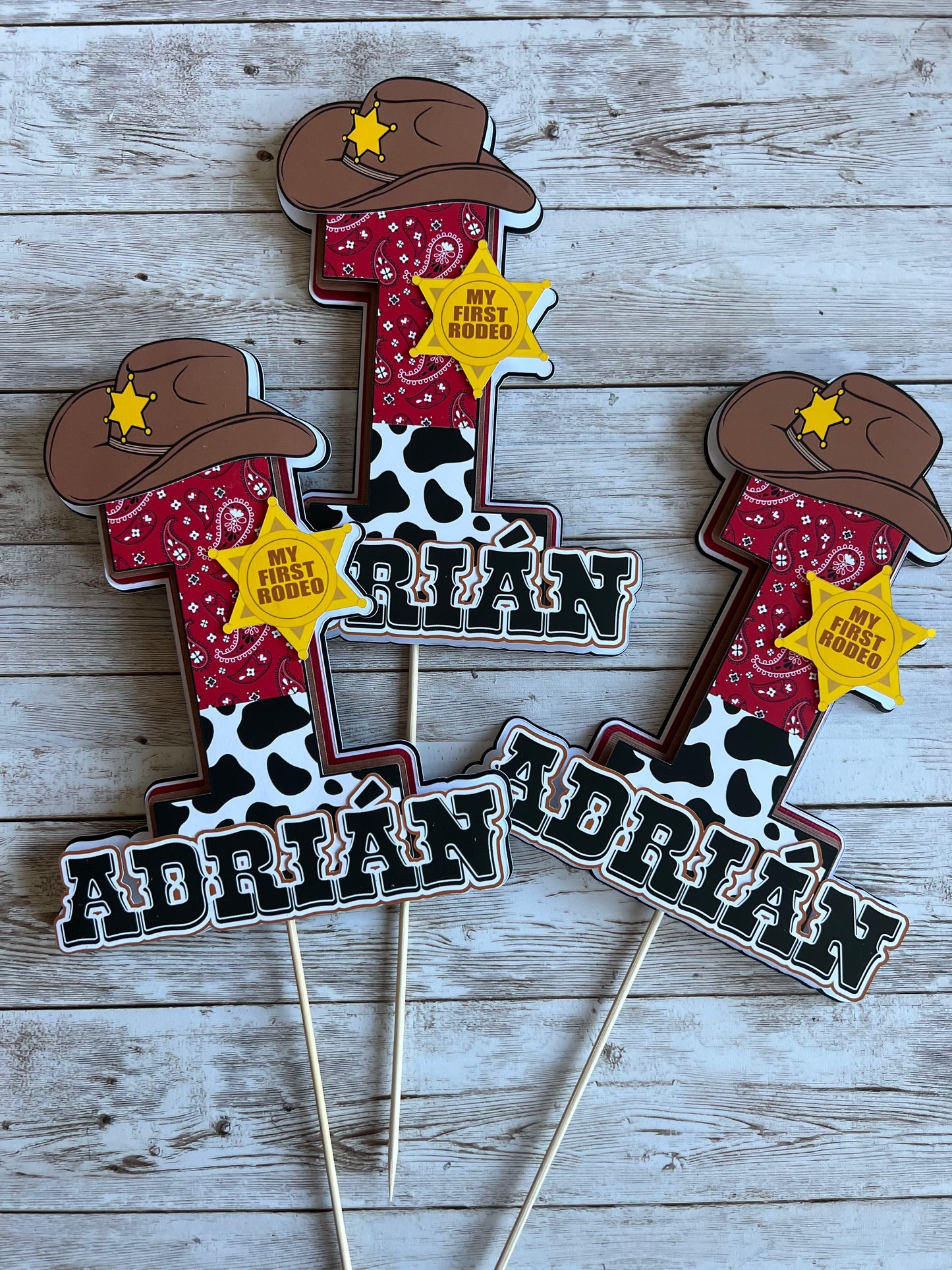 My first rodeo centerpiece