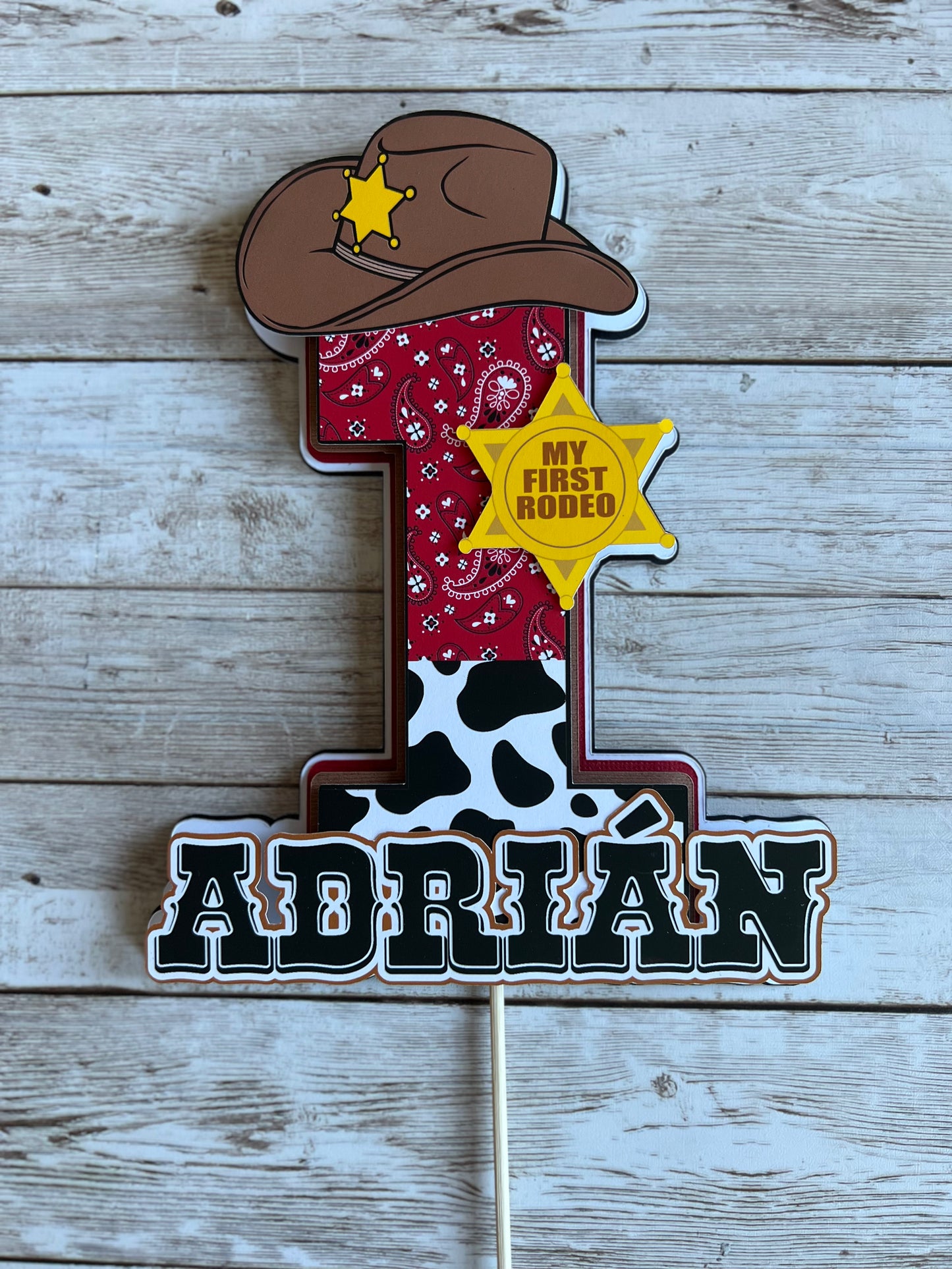 My first rodeo centerpiece