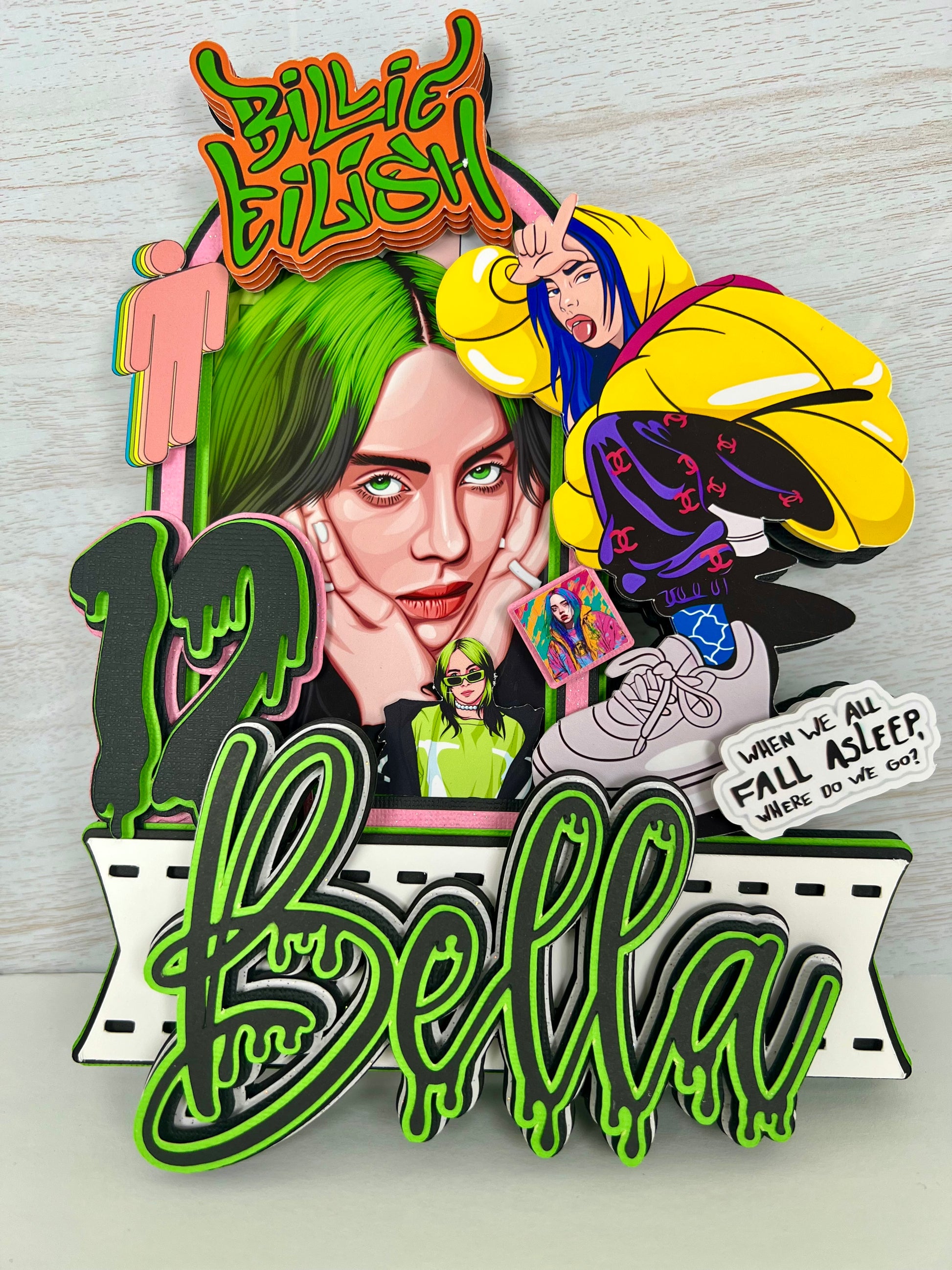 Billie Eilish cake topper