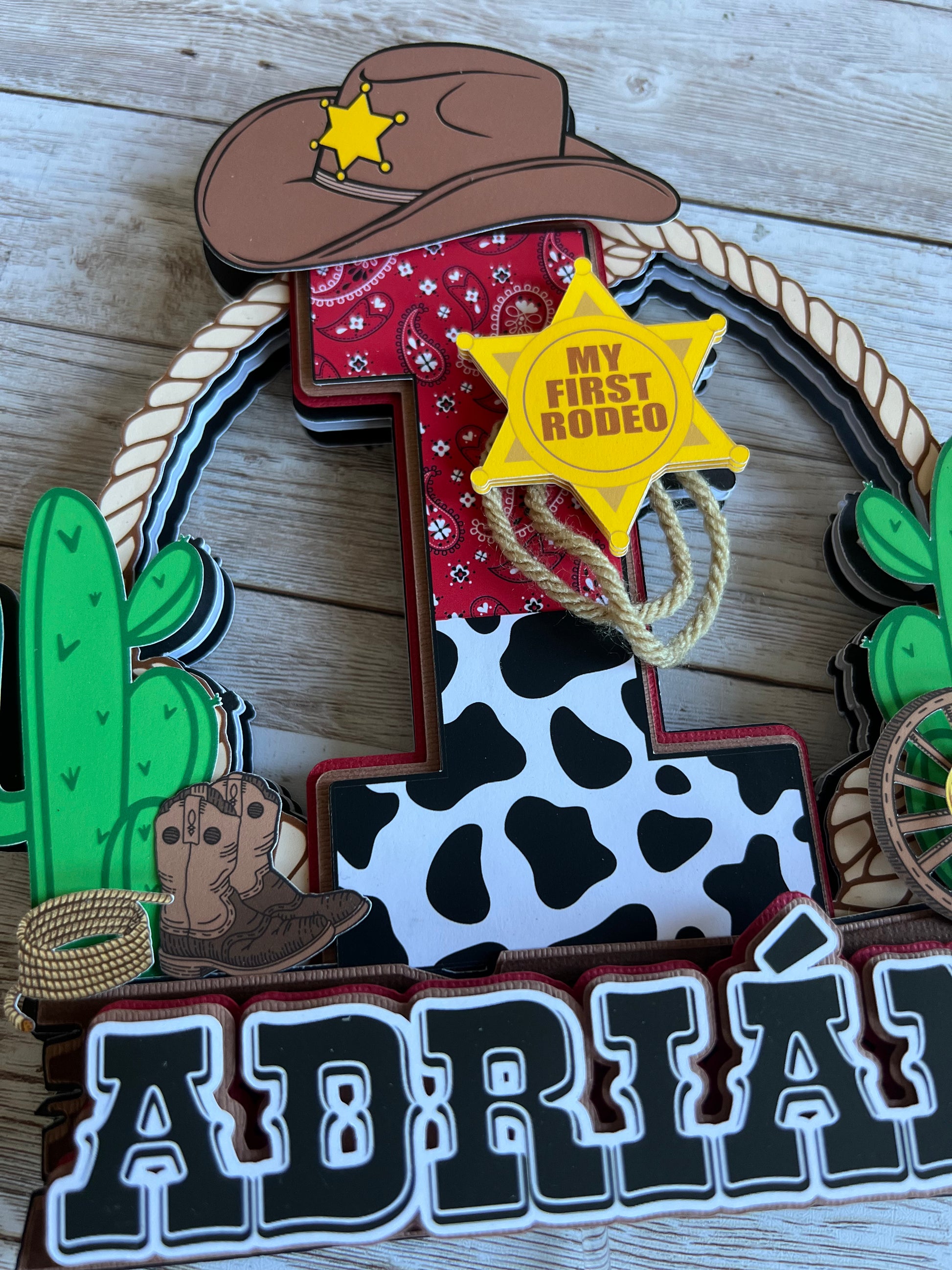Western cake topper