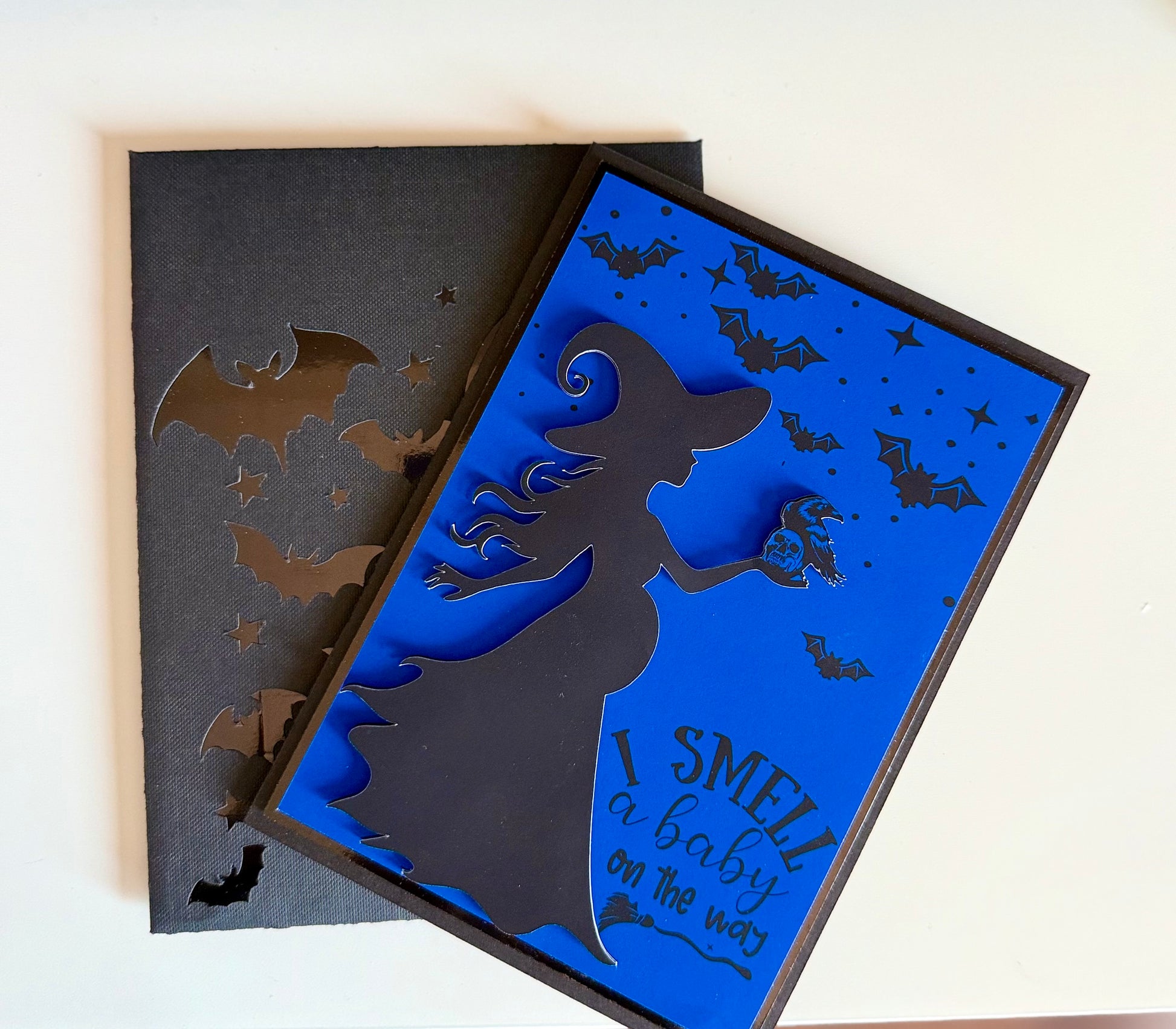 Witch new baby card