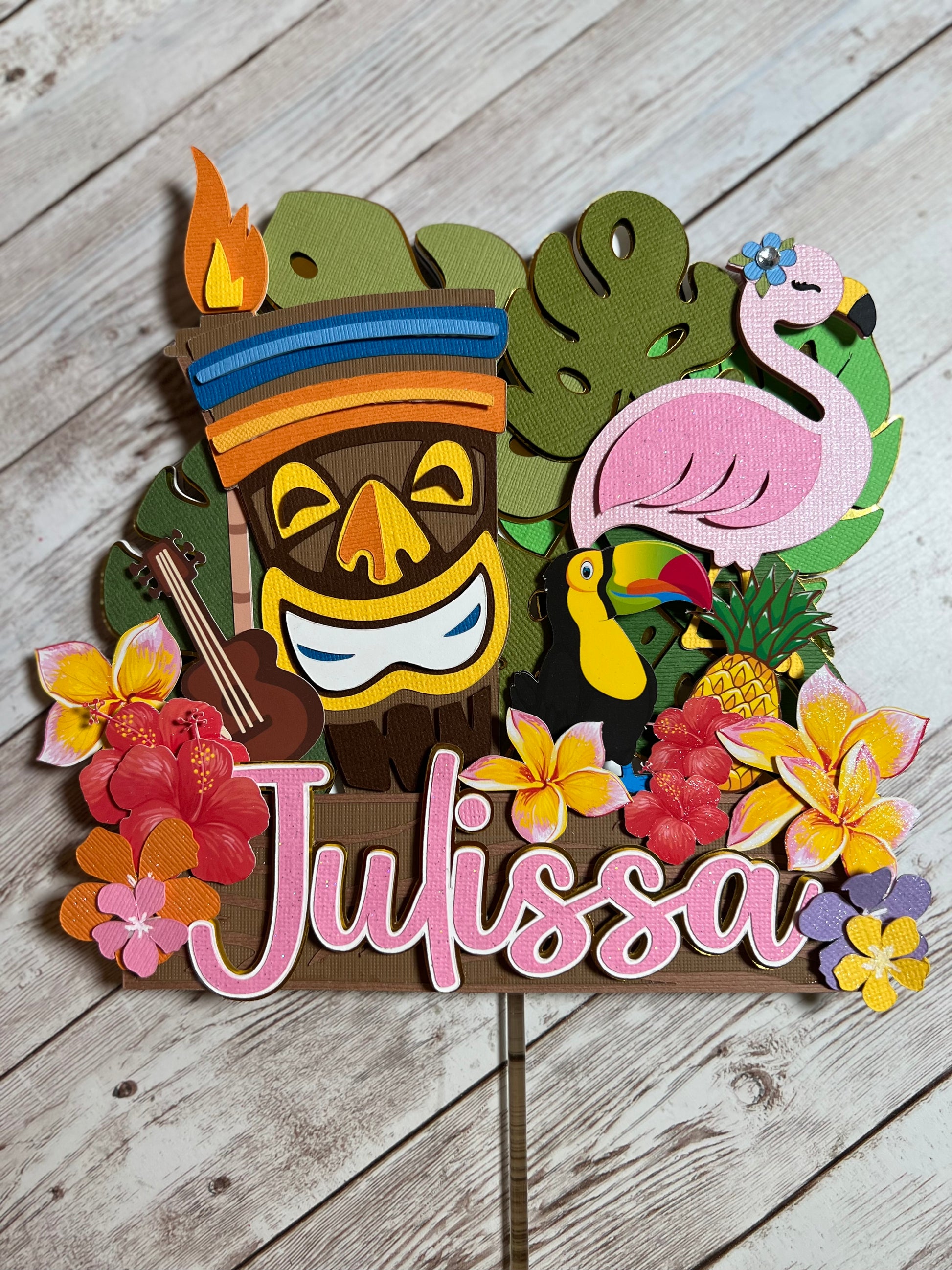 Hawaiian cake topper