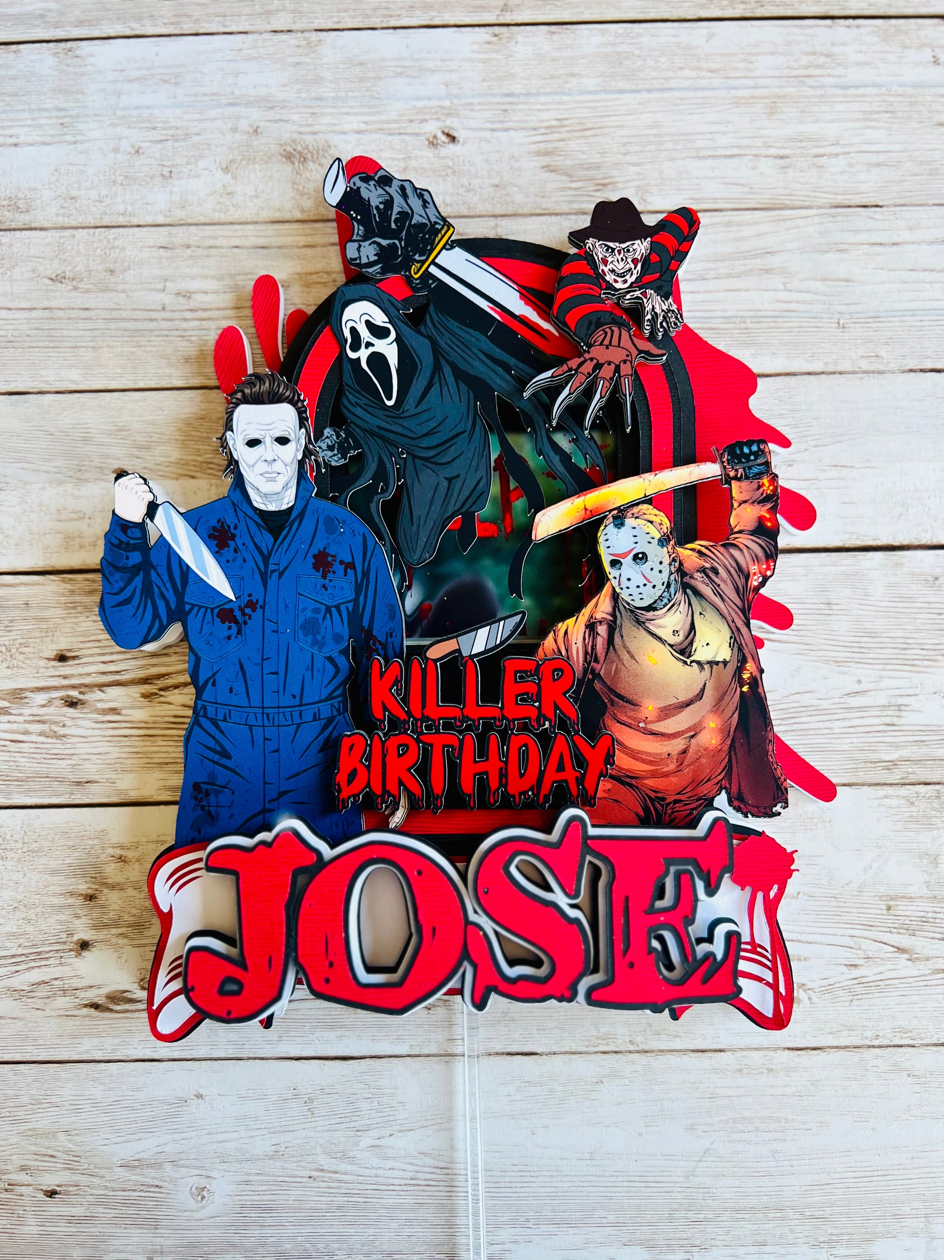 Ghostface cake topper