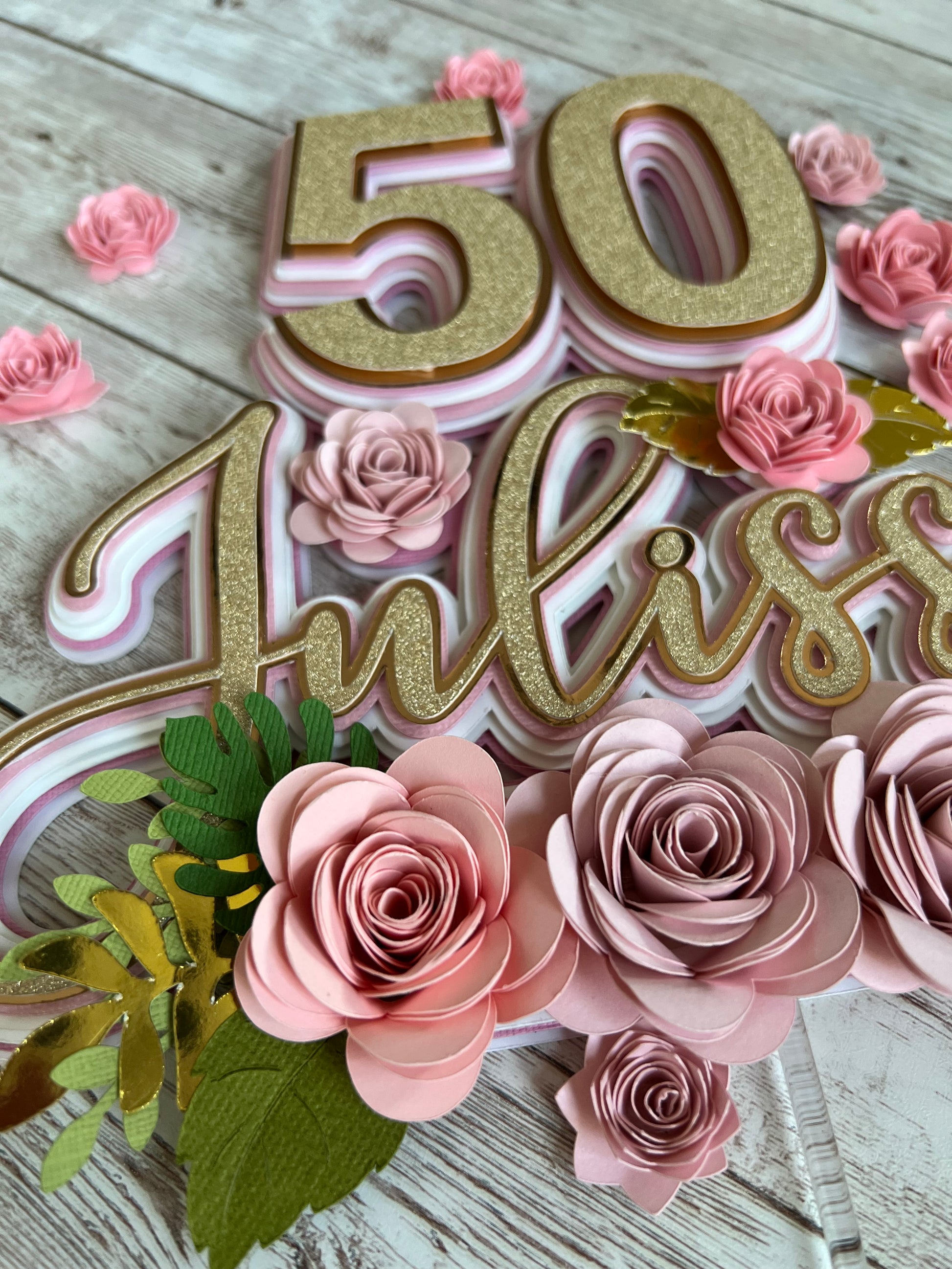 Flowers cake topper