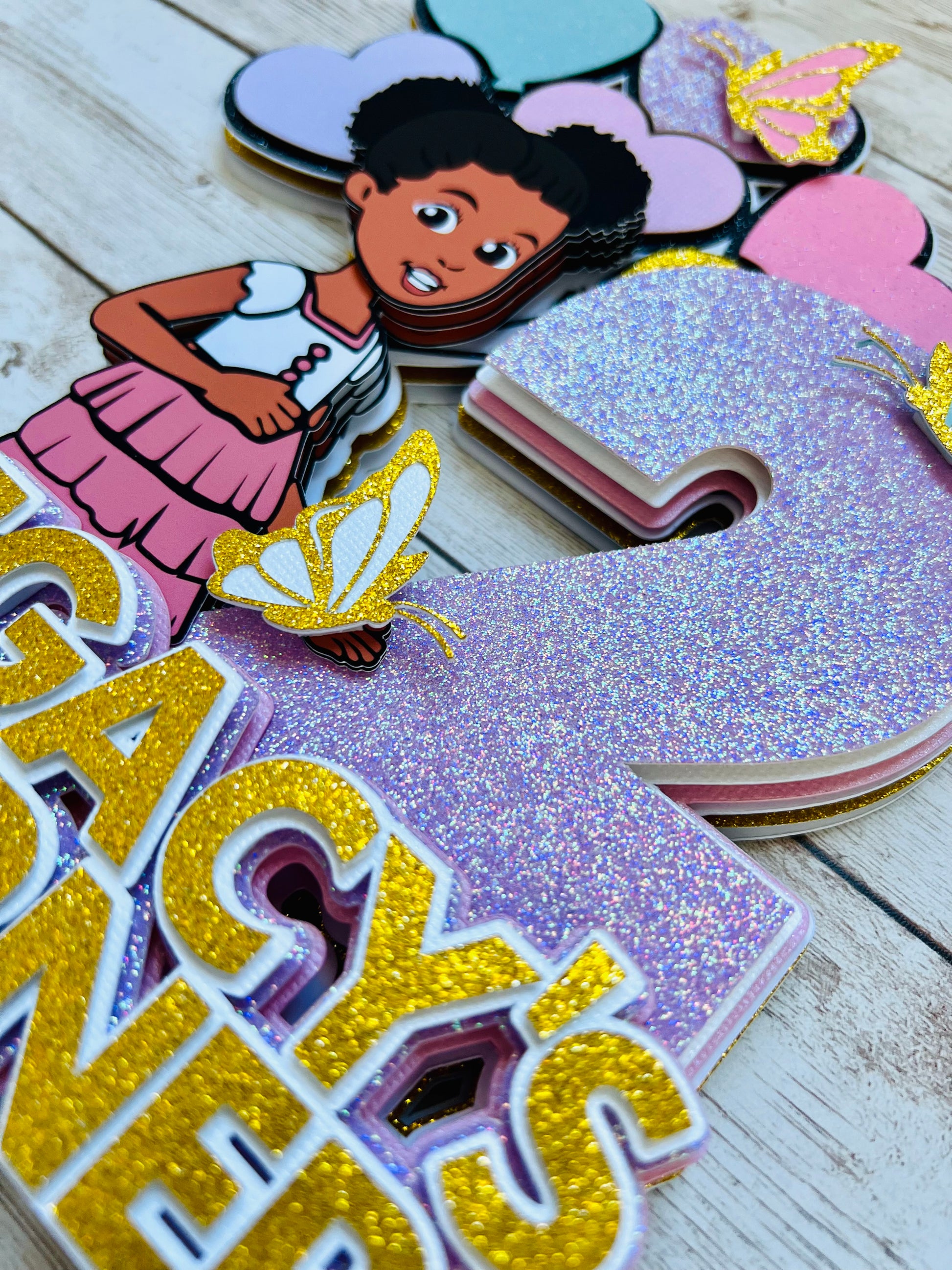 Gracie's corner cake topper