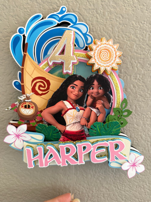 Moana cake topper