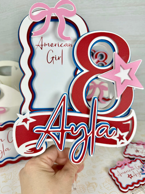 American Girl cake topper