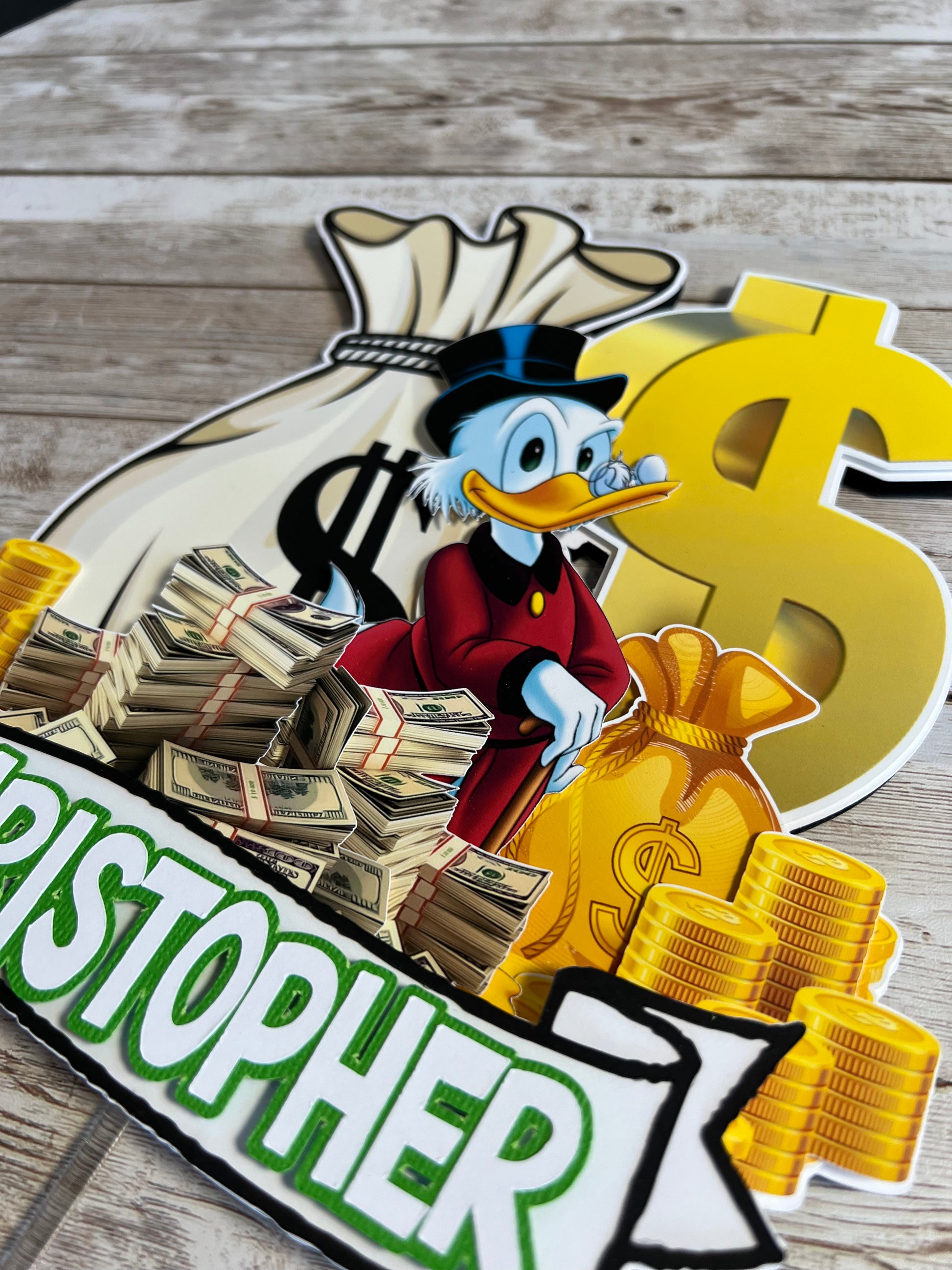 Scrooge cake topper