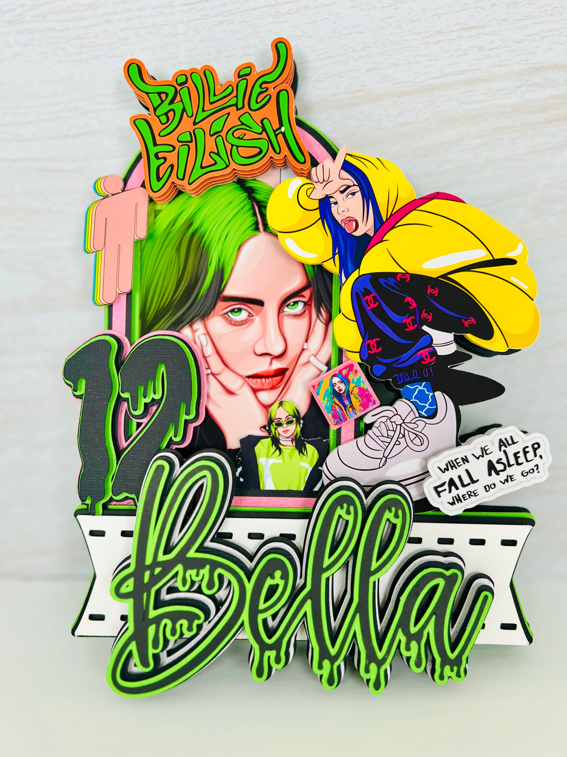 Billie Eilish cake topper