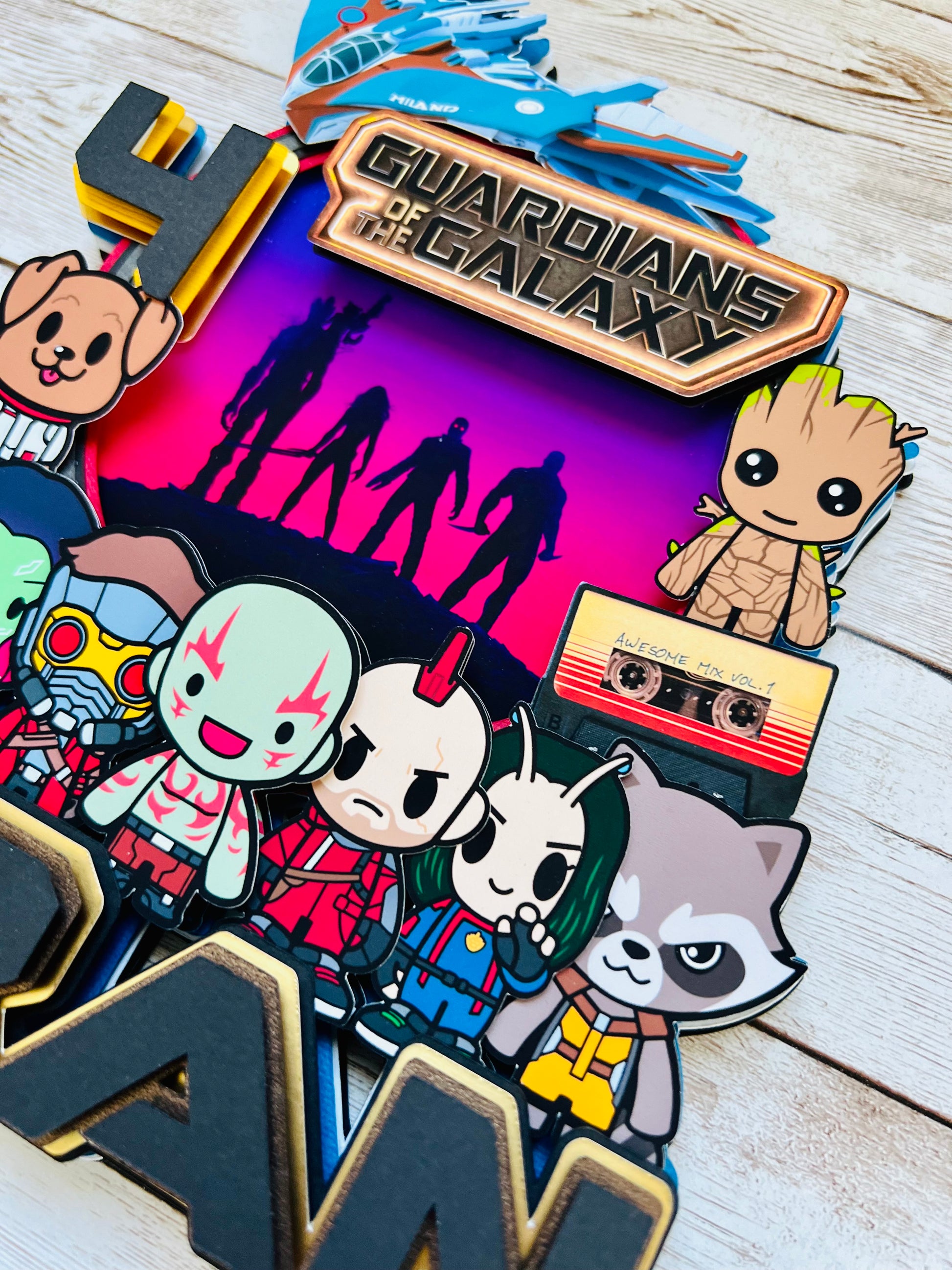 guardians of the galaxy cake topper