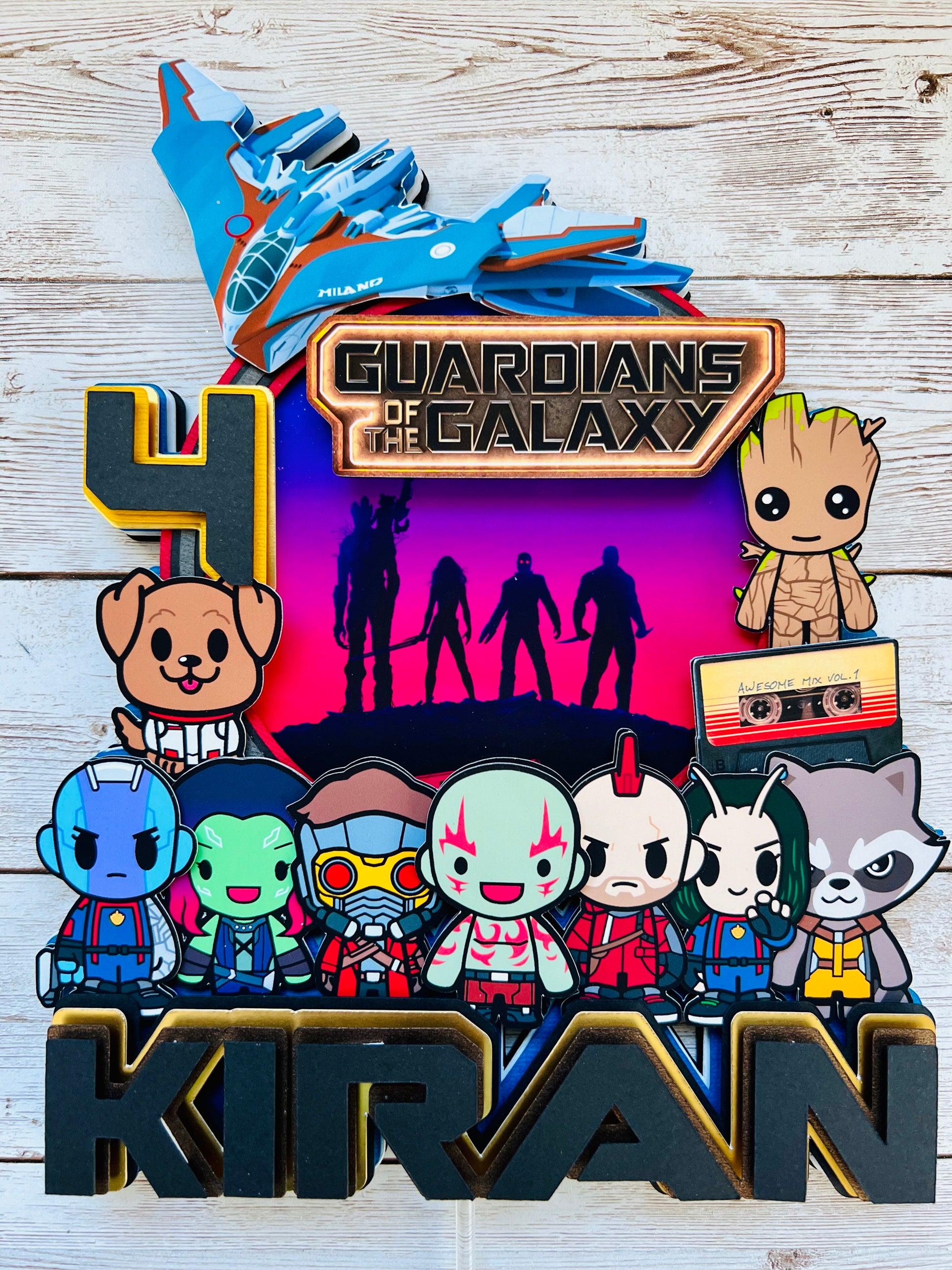 guardians of the galaxy cake topper