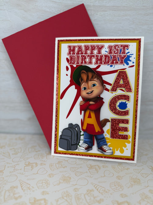 Alvin and the chipmunks birthday card