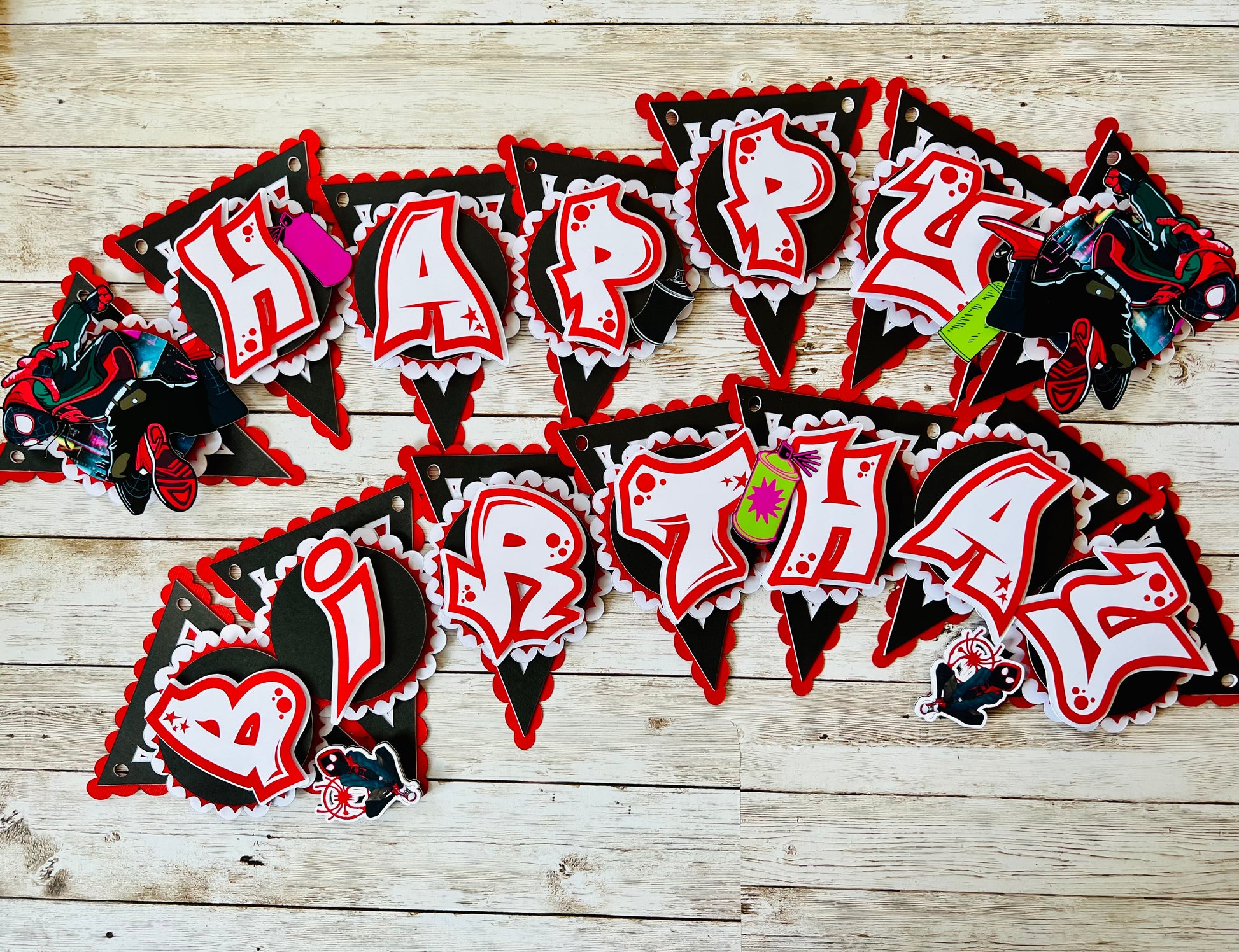 miles morales birthday banner