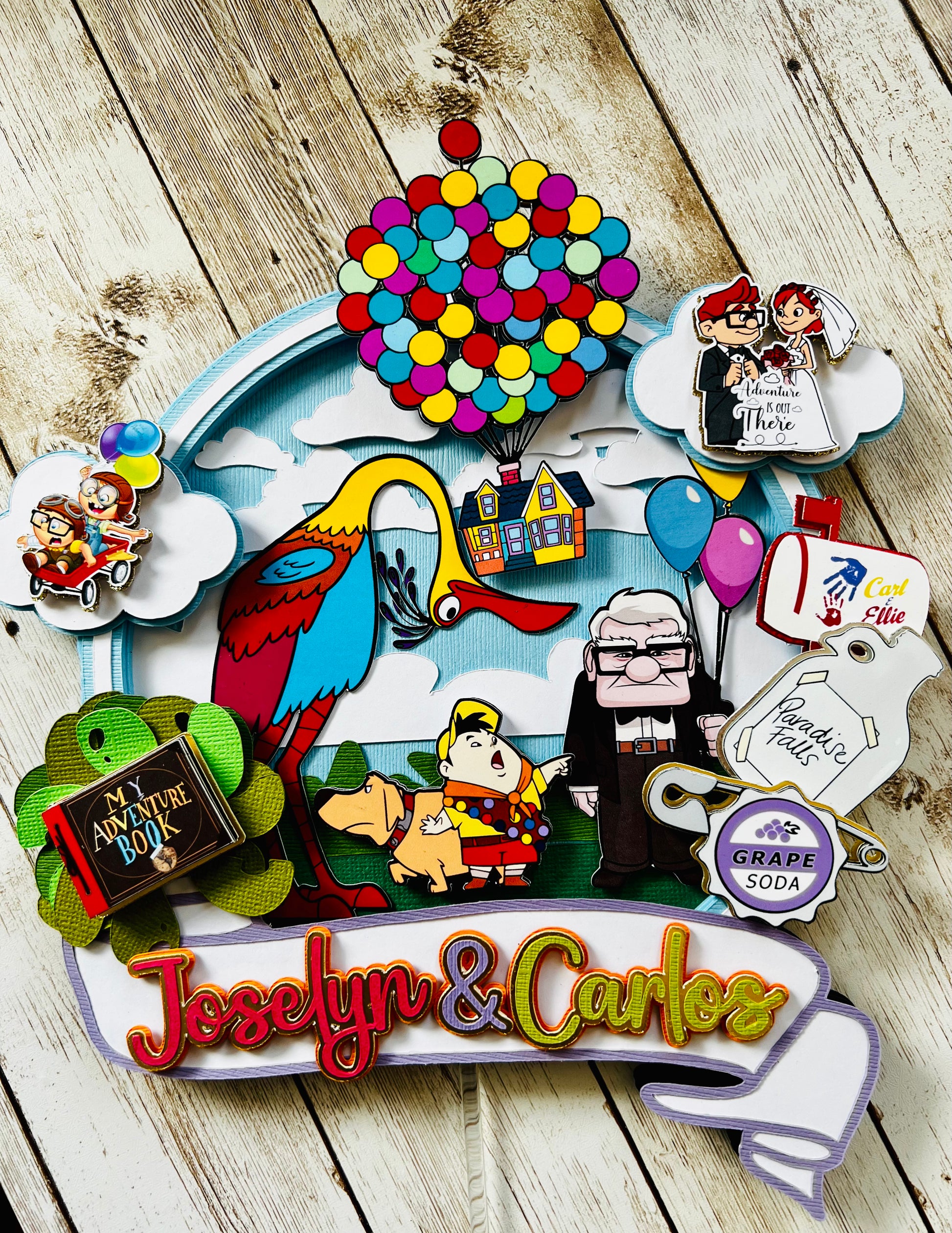 Up cake topper