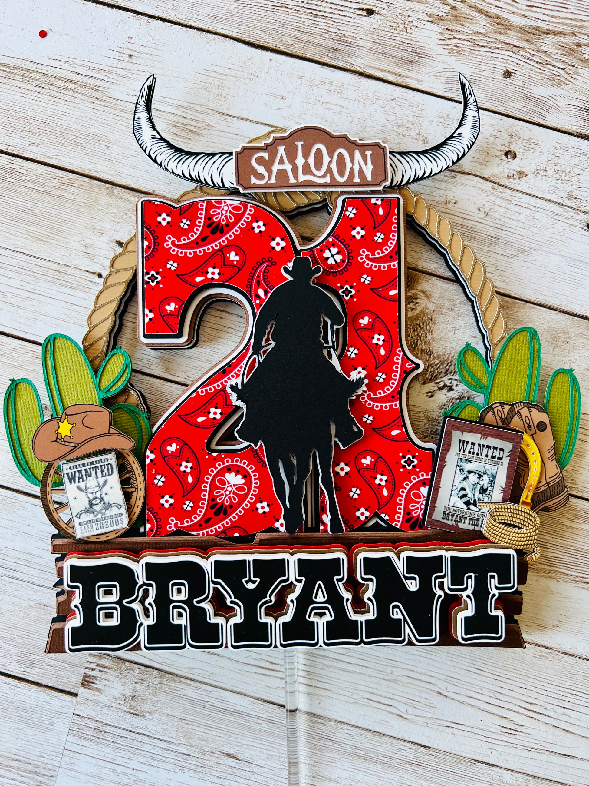 wild west cake toppers