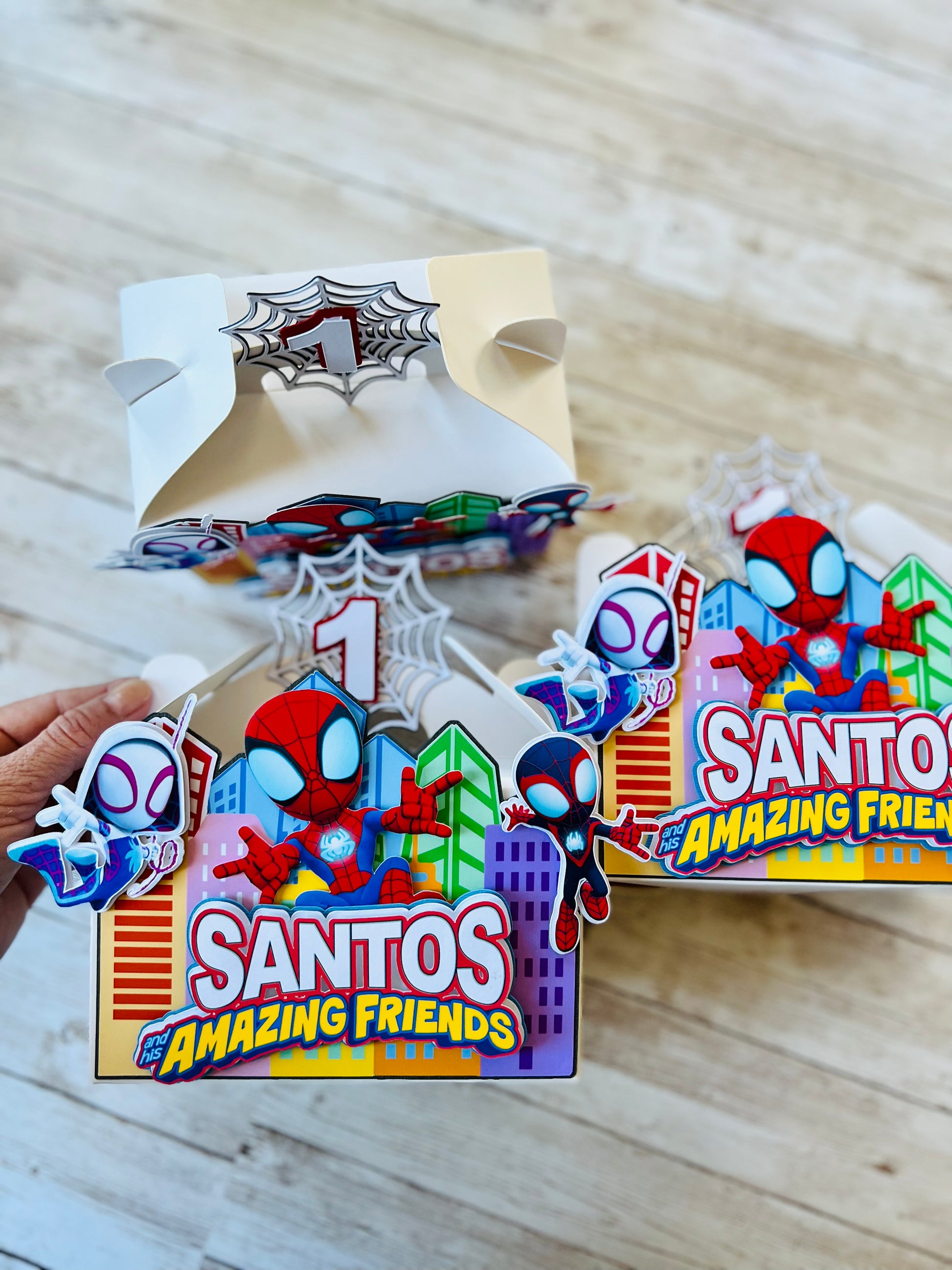 spiderman favor box