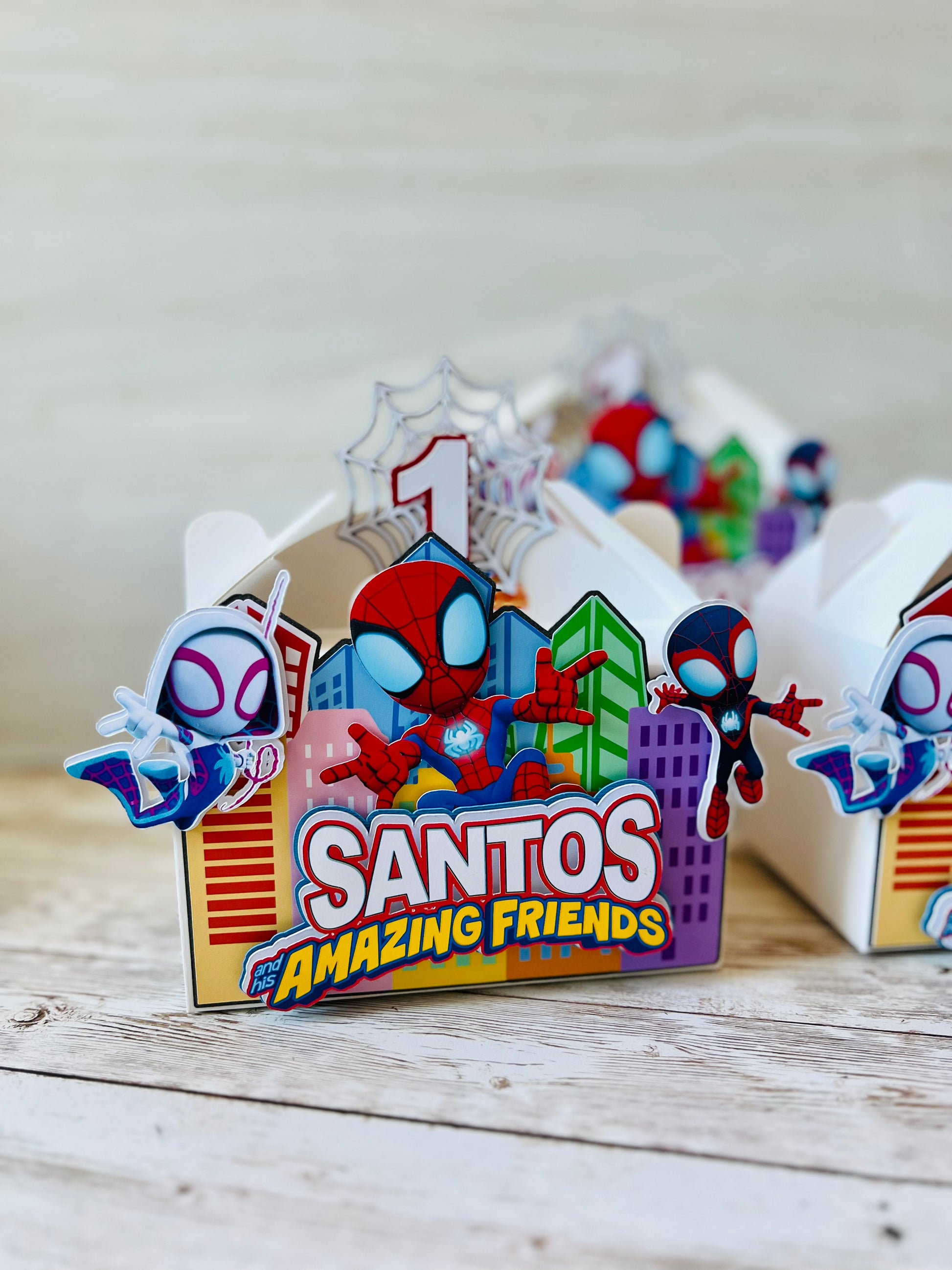 spidey party favor boxes