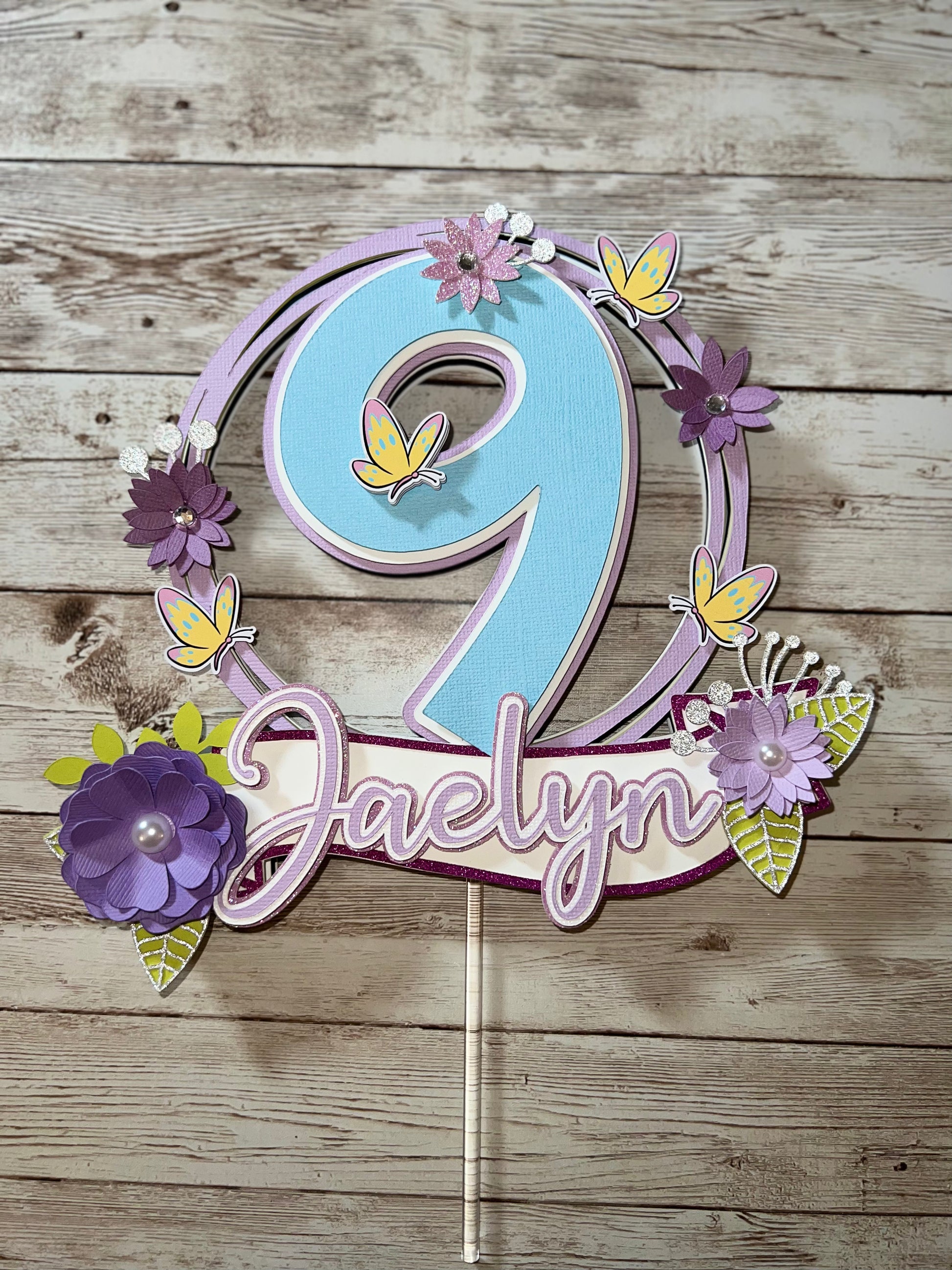 flowers cake topper