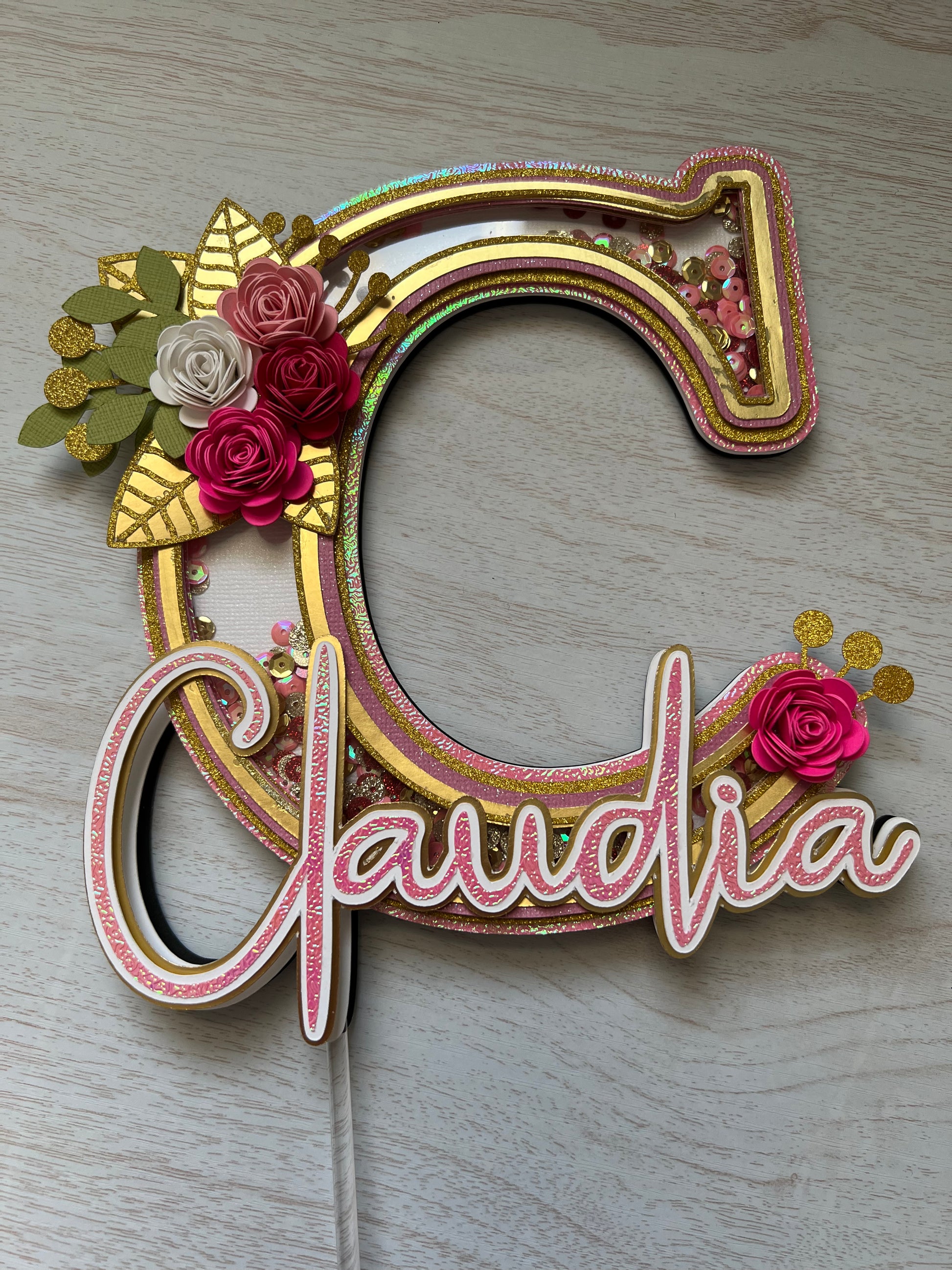 shaker cake topper