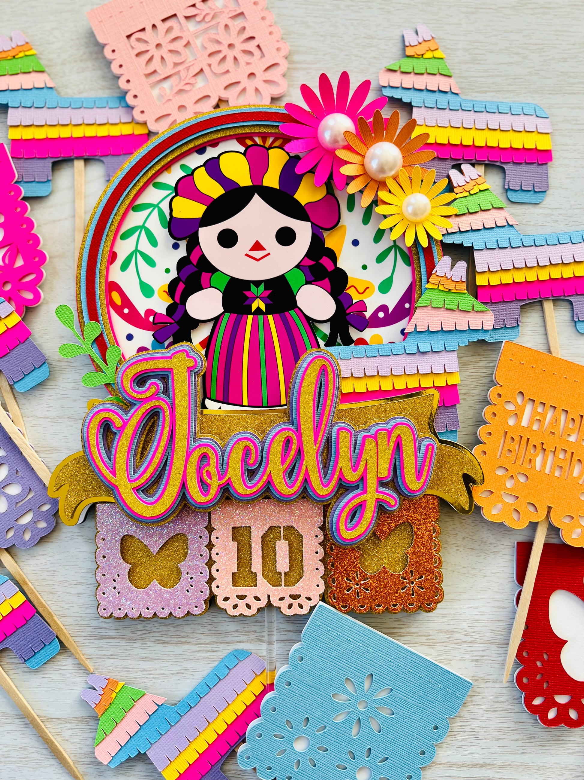fiesta cake topper