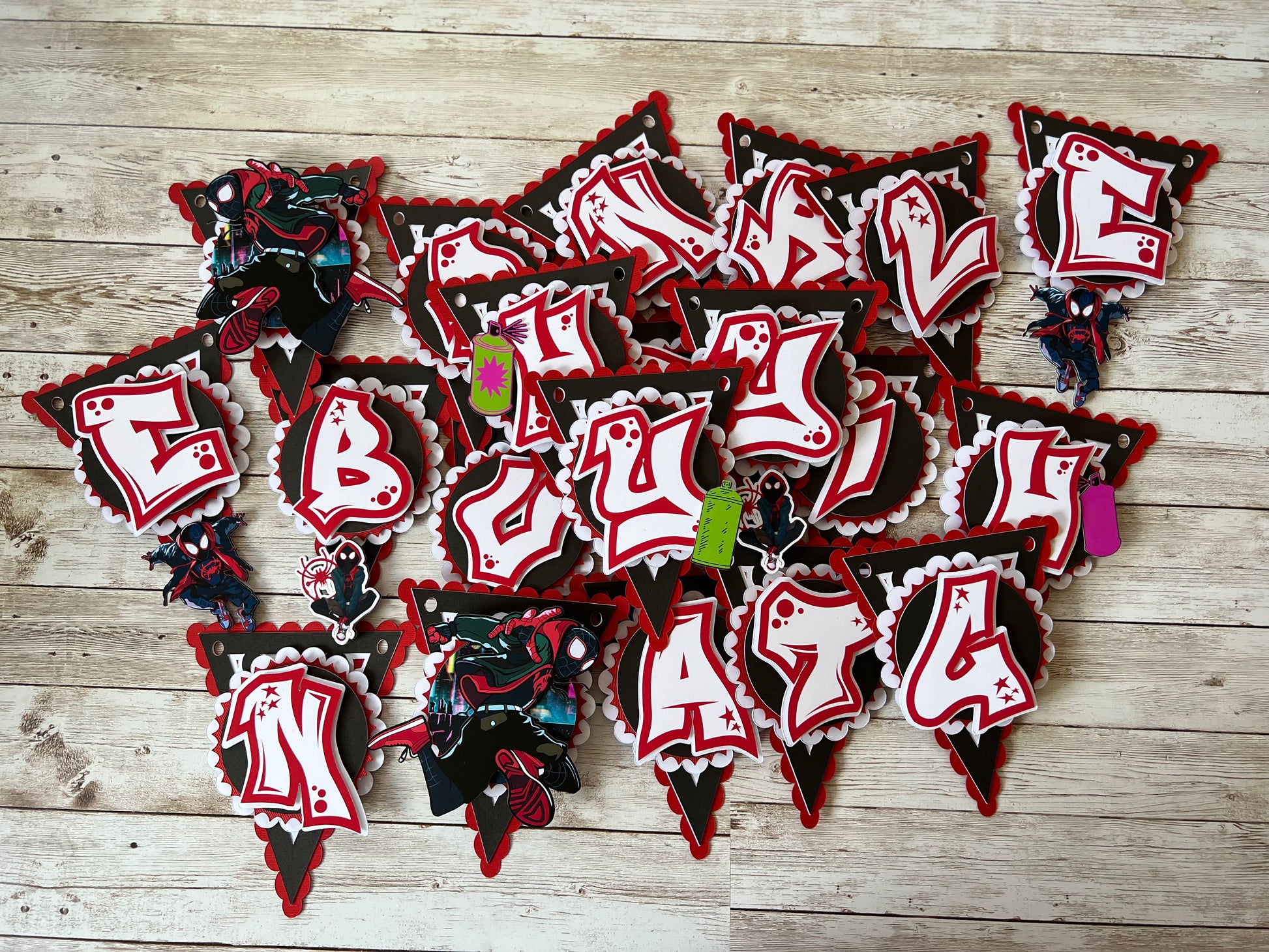 spiderman birthday banner