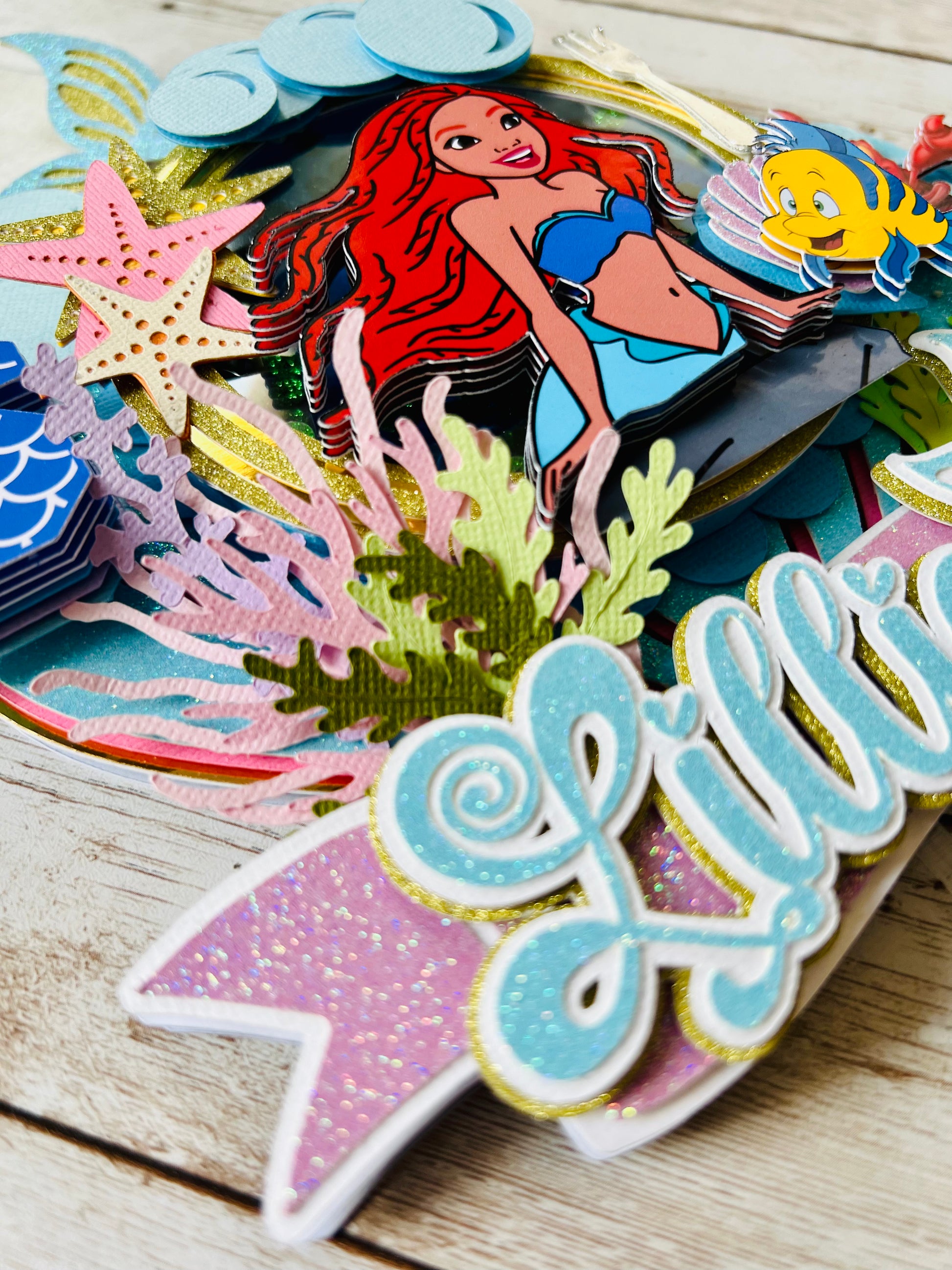 mermaid cake topper