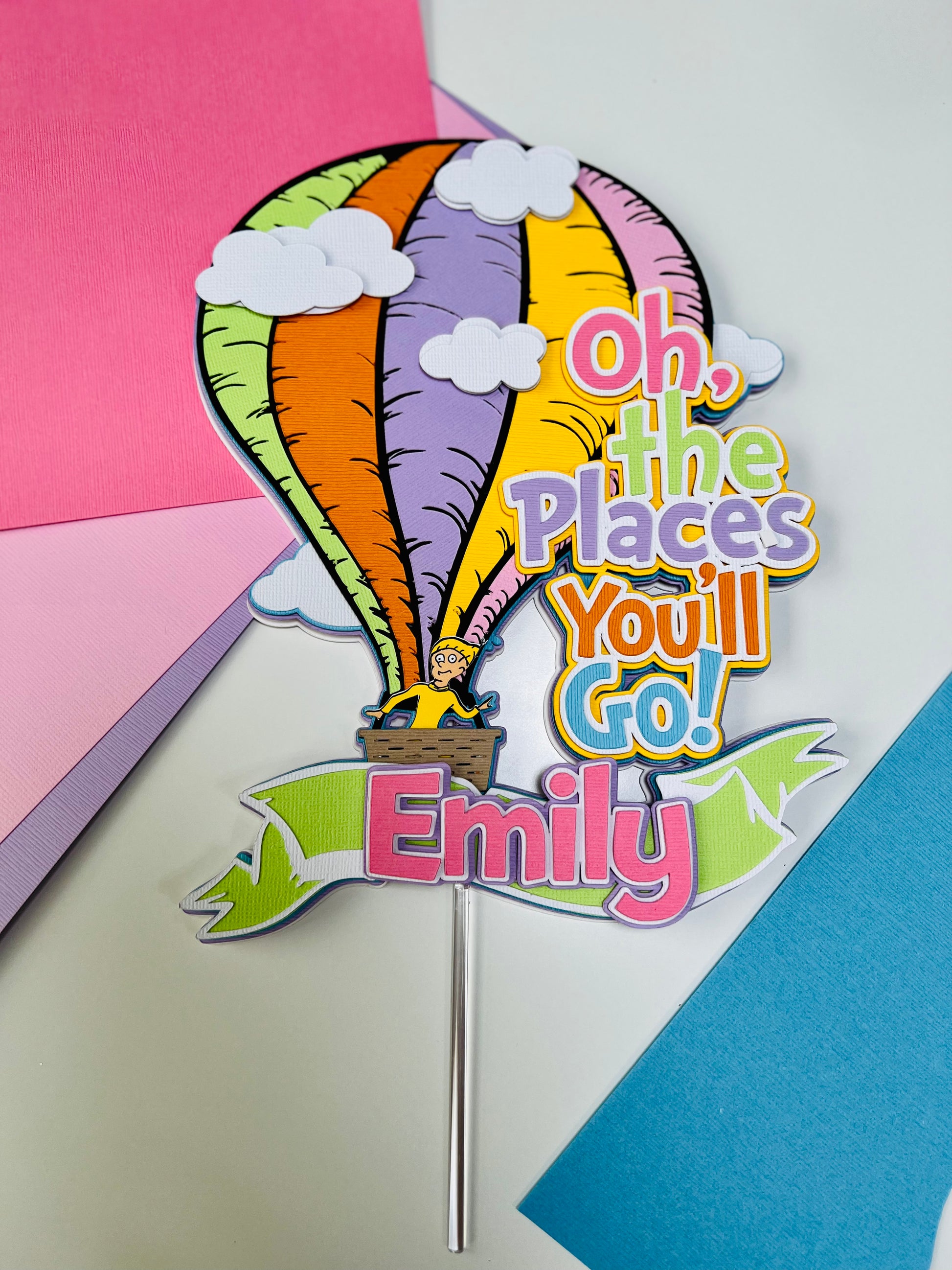Oh the places you'll go cake topper