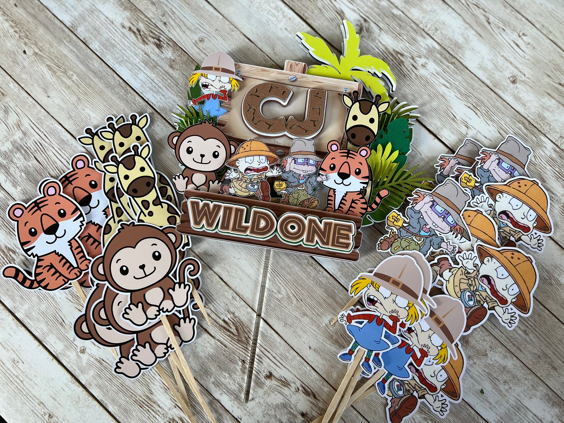 safari cake topper