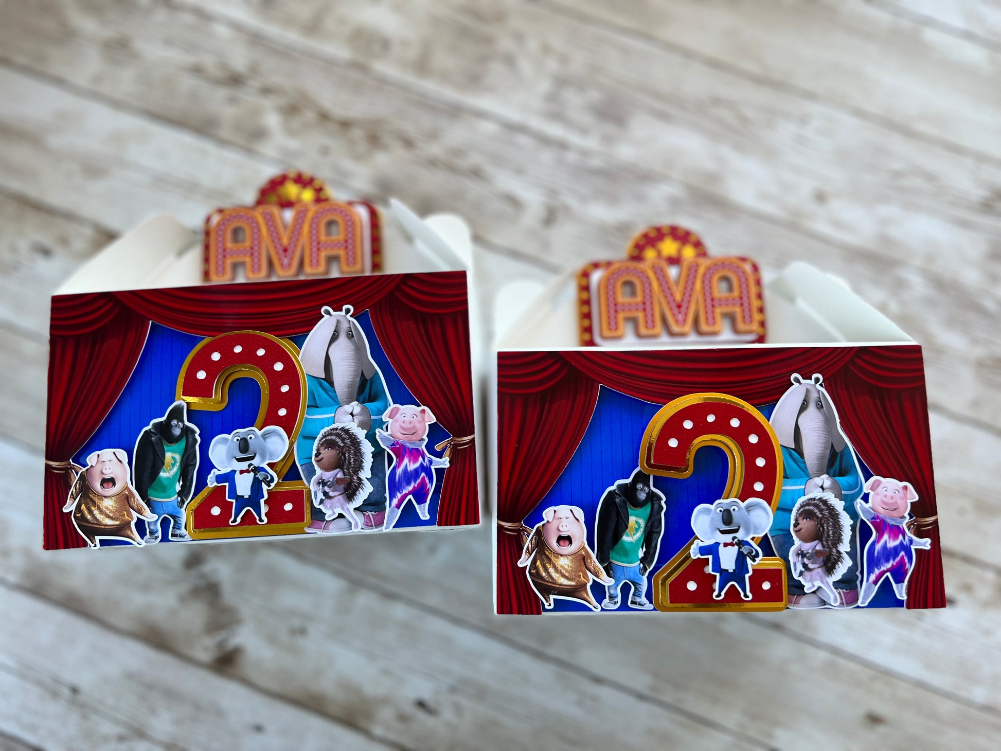 Sing the movie Party favor boxes