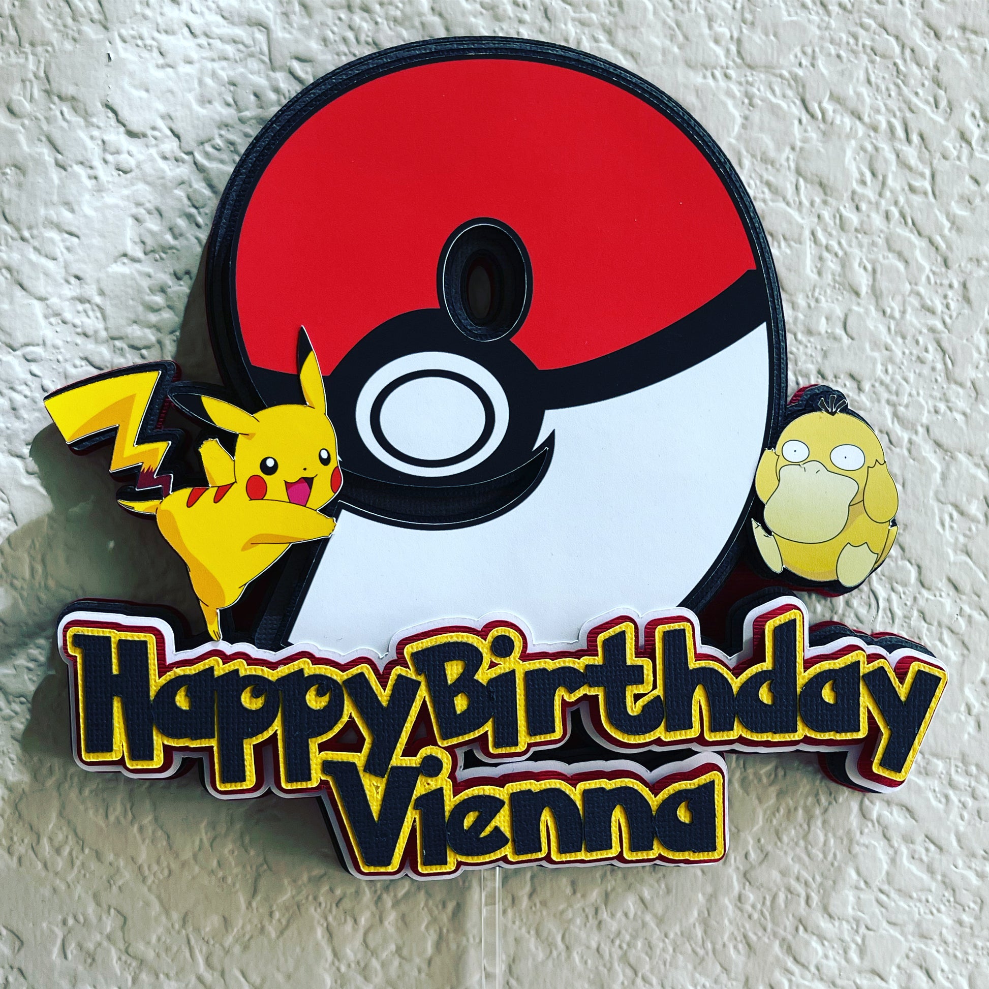psyduck cake topper