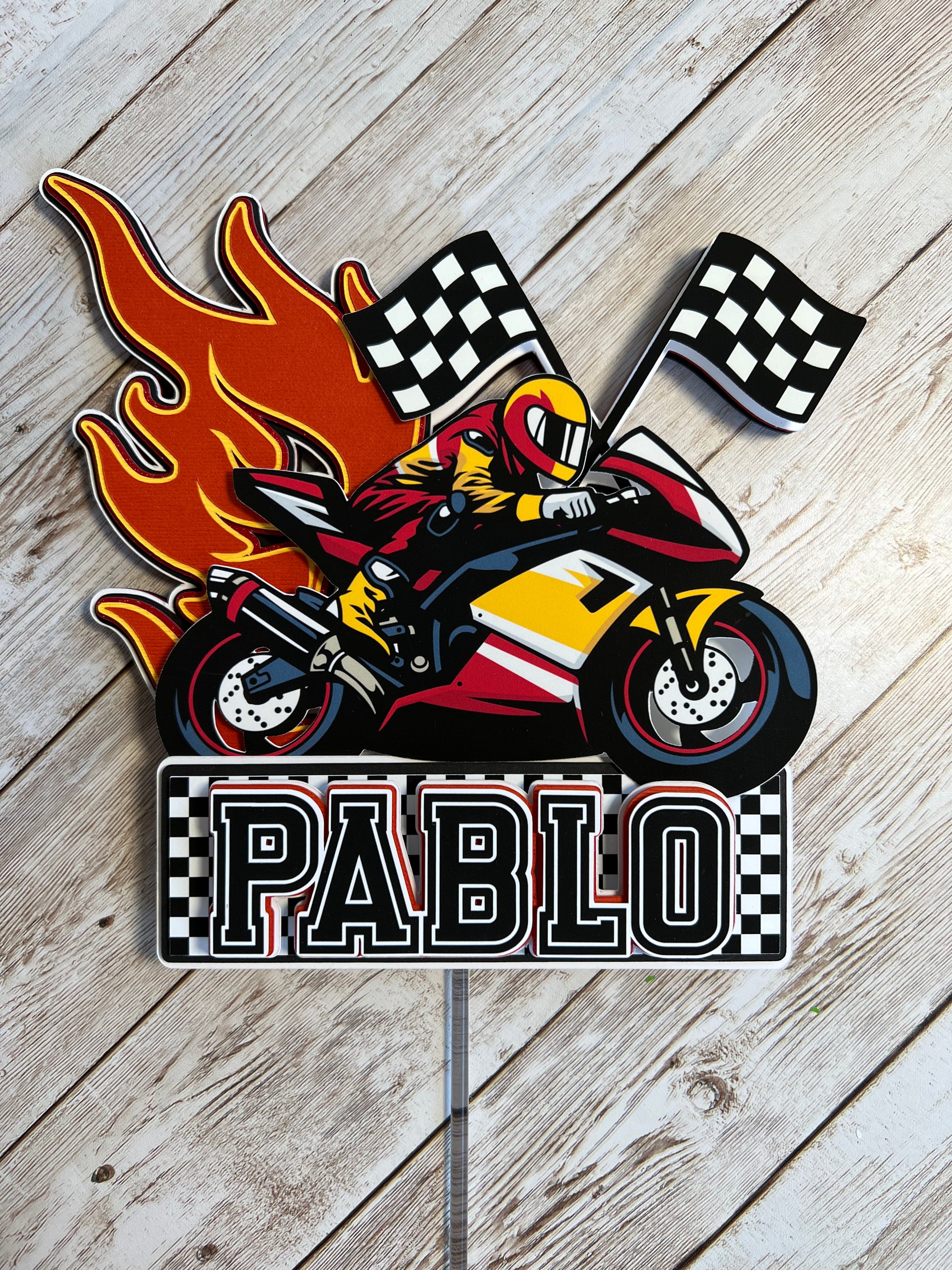 Motocross  Cake Topper