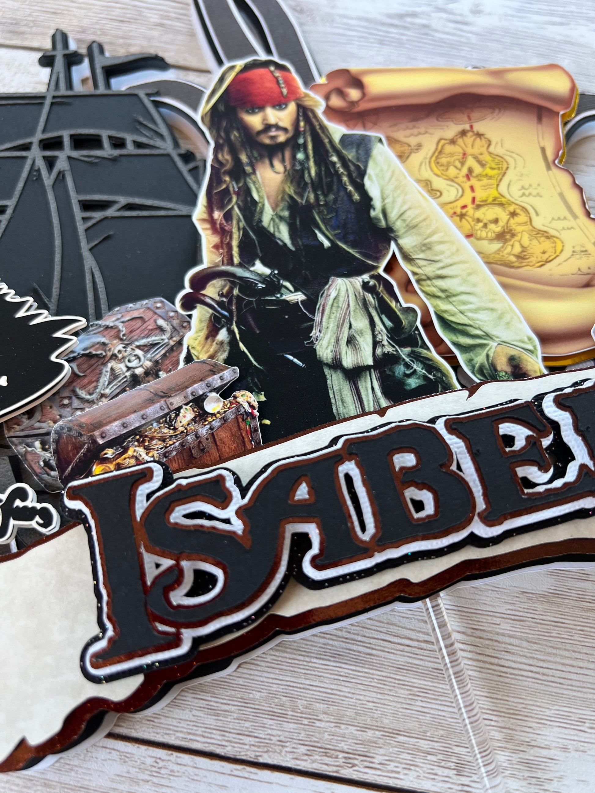Pirates of the Caribbean cake topper