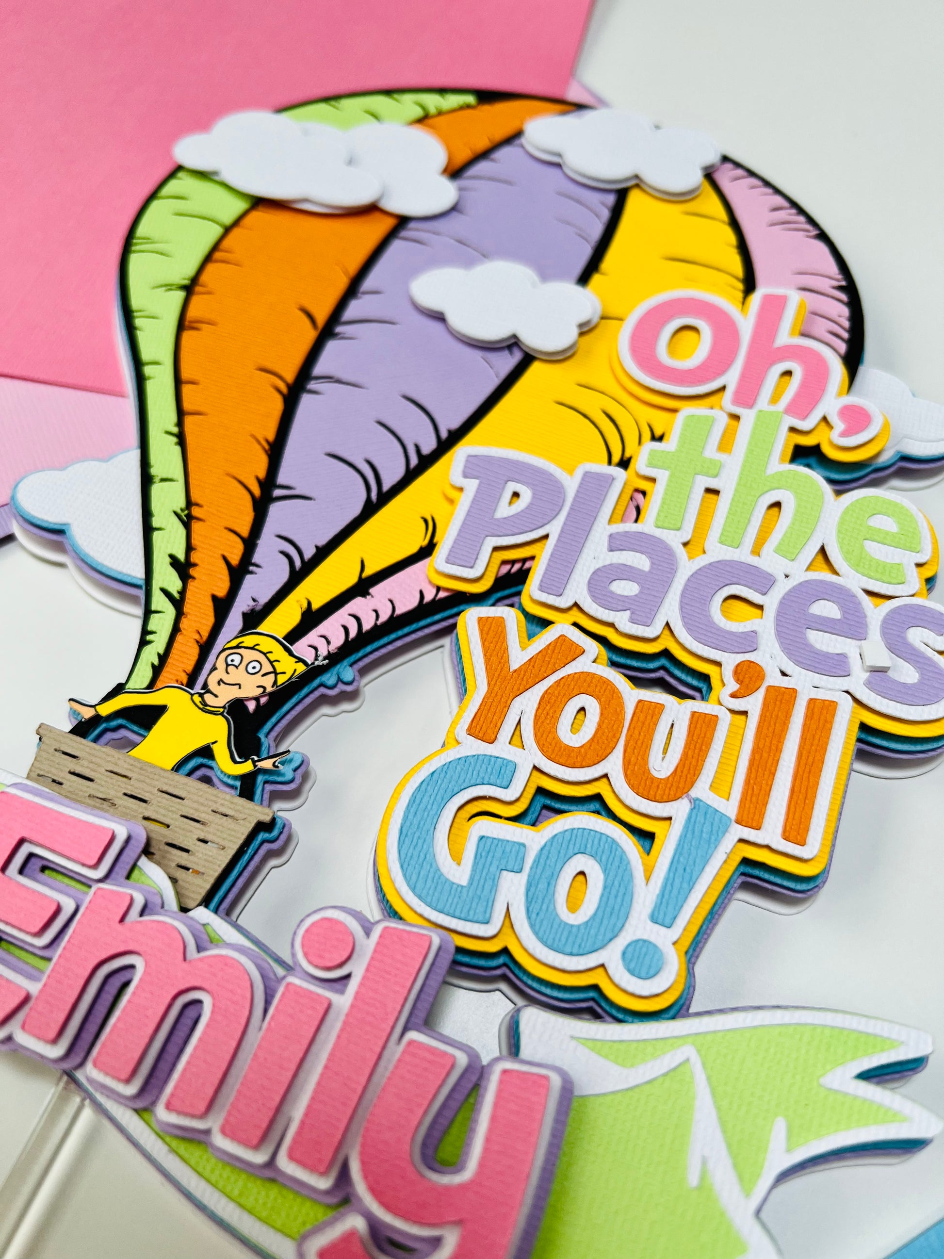 oh the places you'll go cake topper